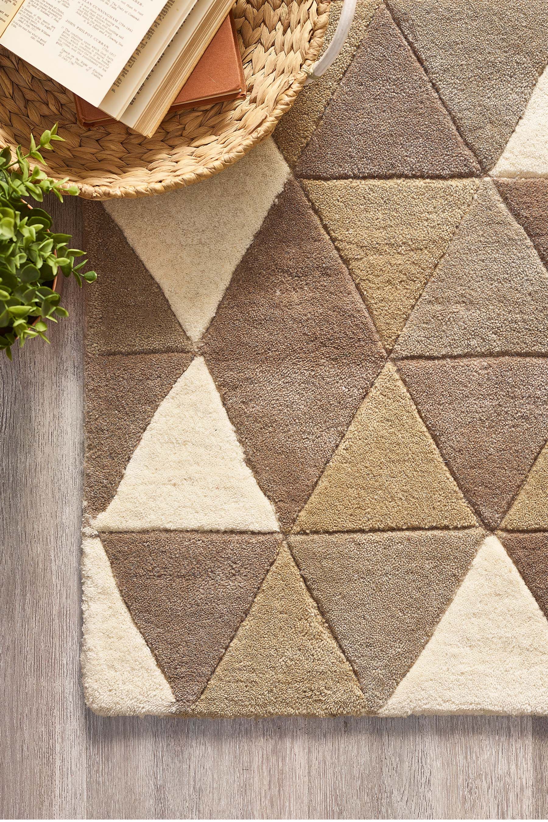 Buy Origin Rugs Natural Triangle Geo Wool Rug from the Next