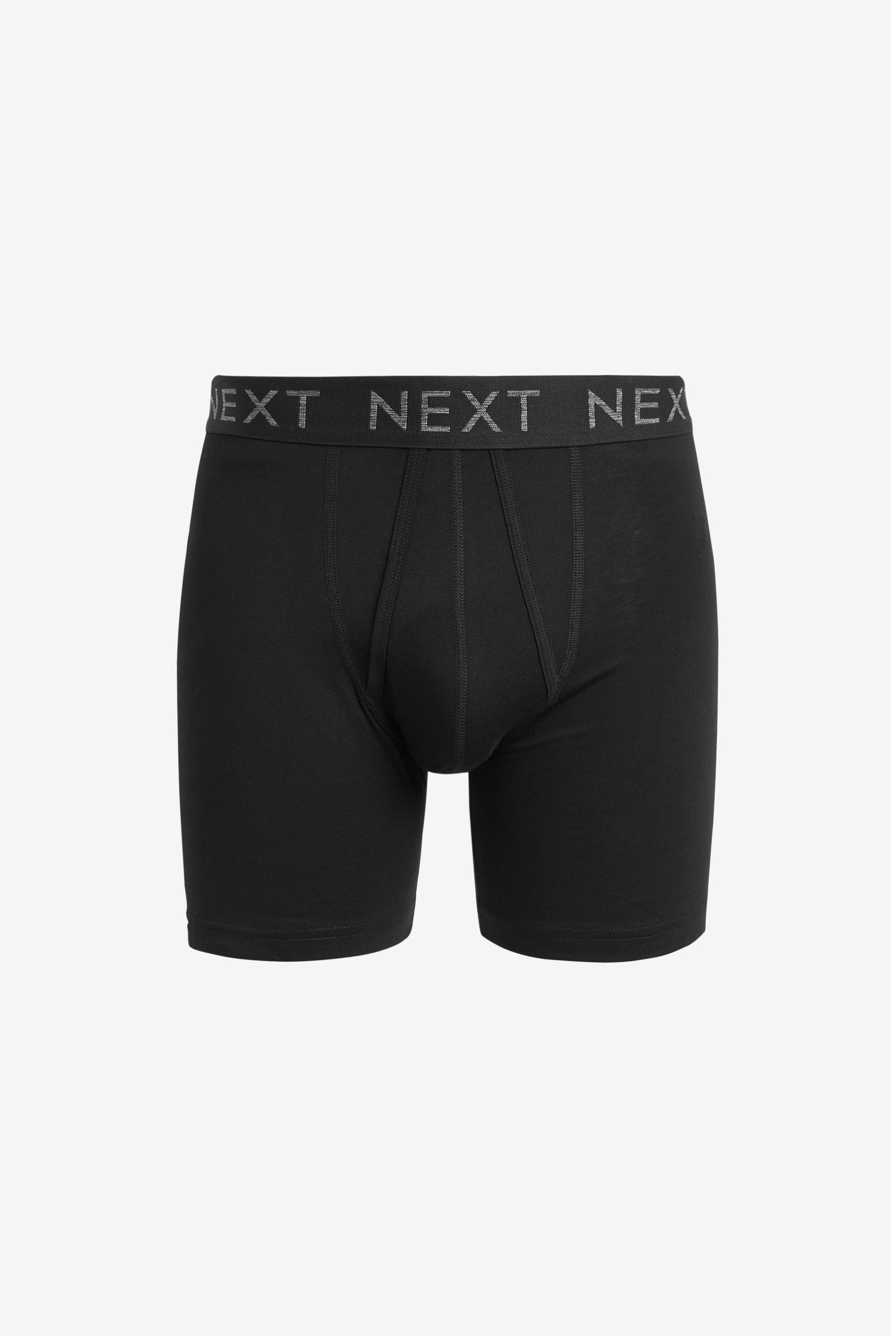 Buy Black 10 pack Sports Longer Length A-Fronts Boxers from the Next UK ...