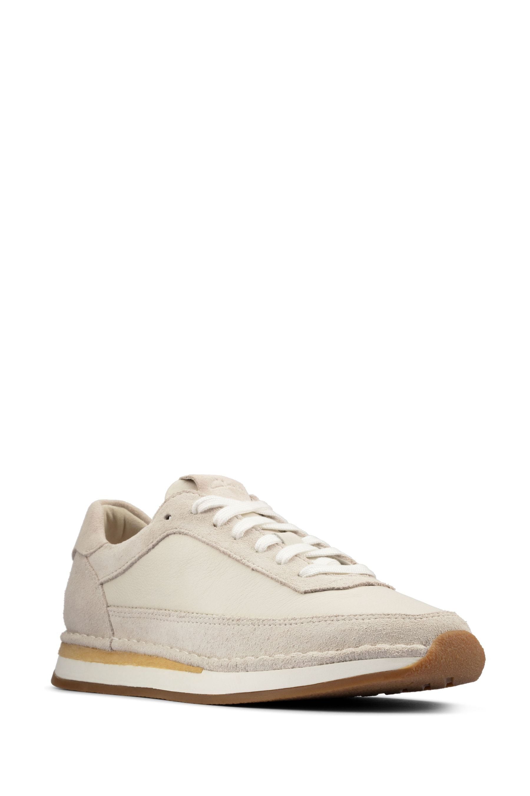 Buy Clarks White Suede Craftrun Lace Trainers from the Next UK online shop