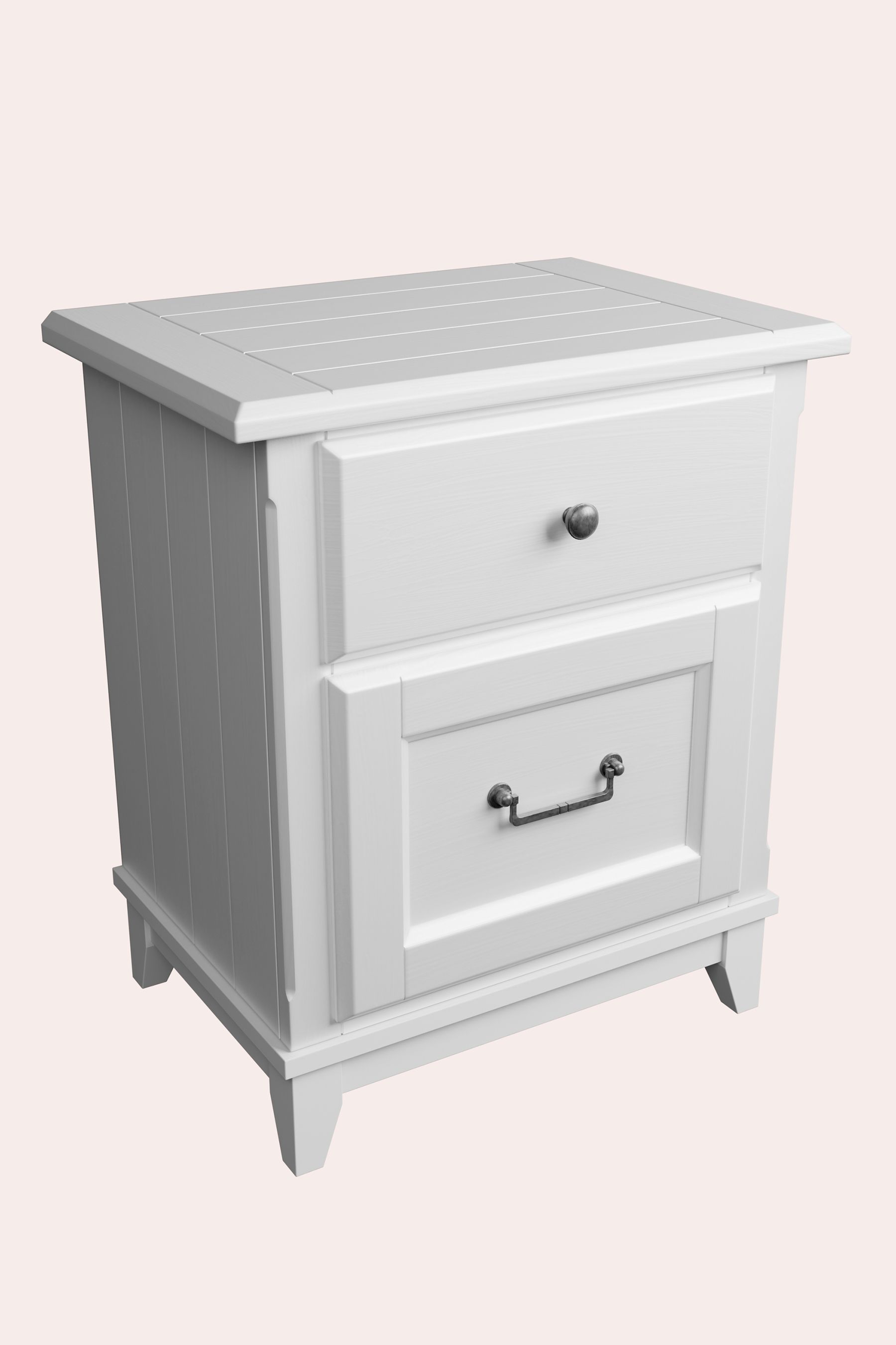 Buy Laura Ashley White Devon 2 Drawer Bedside Chest from the Next UK
