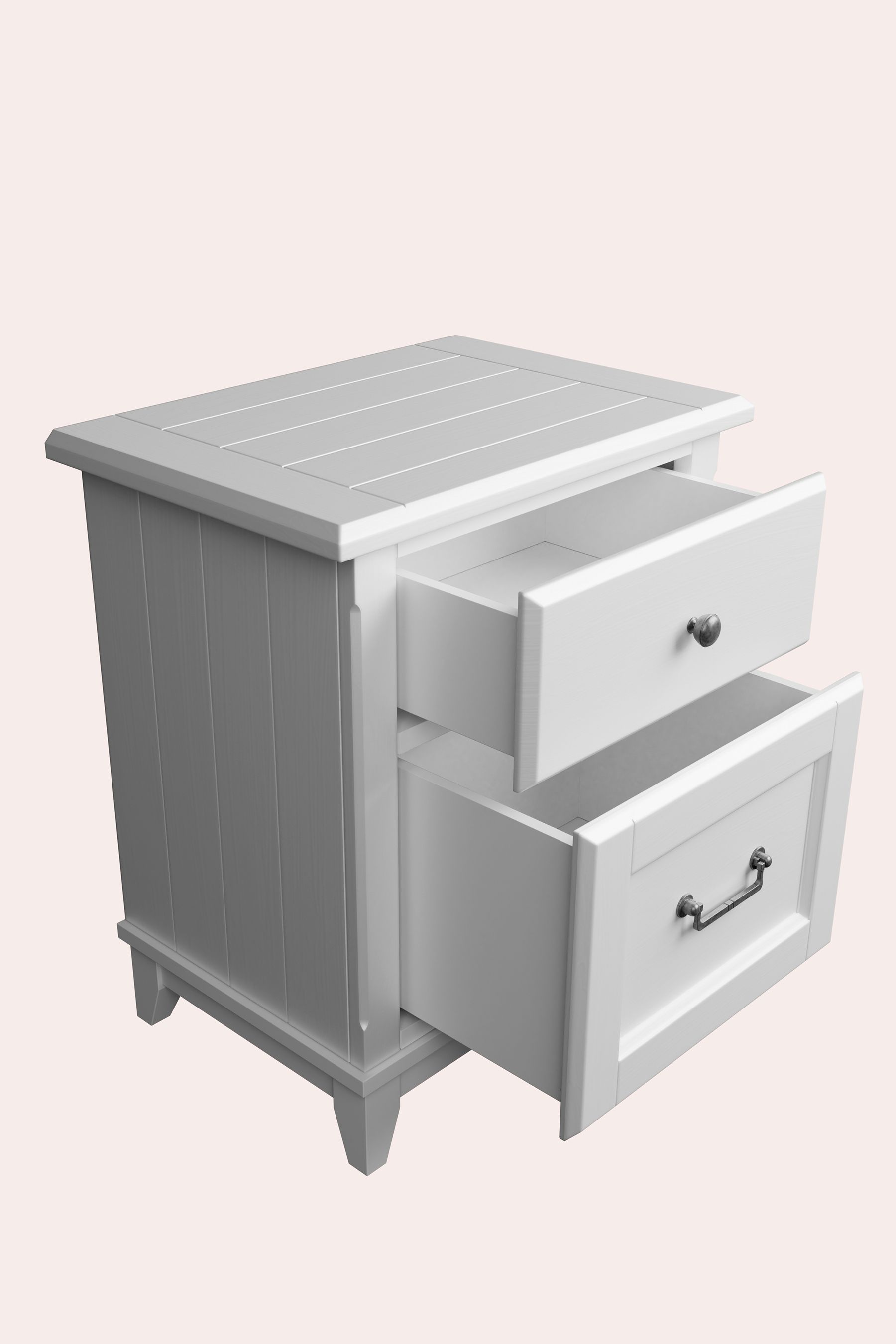 Buy Laura Ashley White Devon 2 Drawer Bedside Chest from the Next UK