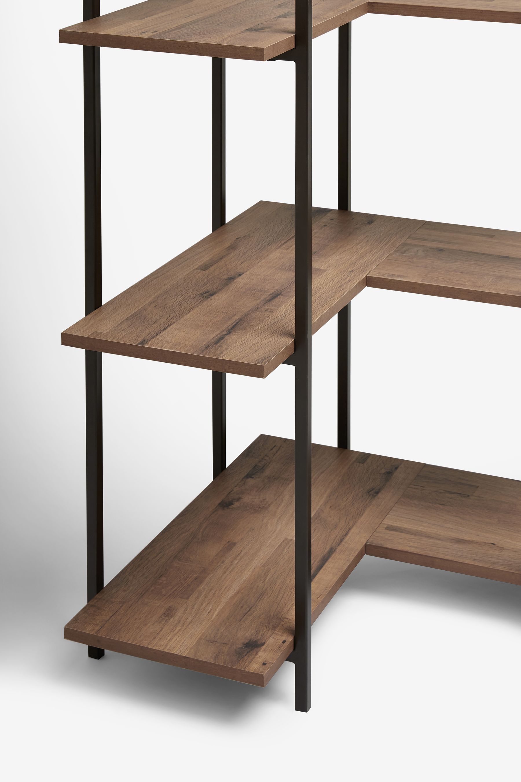 Buy Dark Bronx Oak Effect Corner Shelf from the Next UK online shop