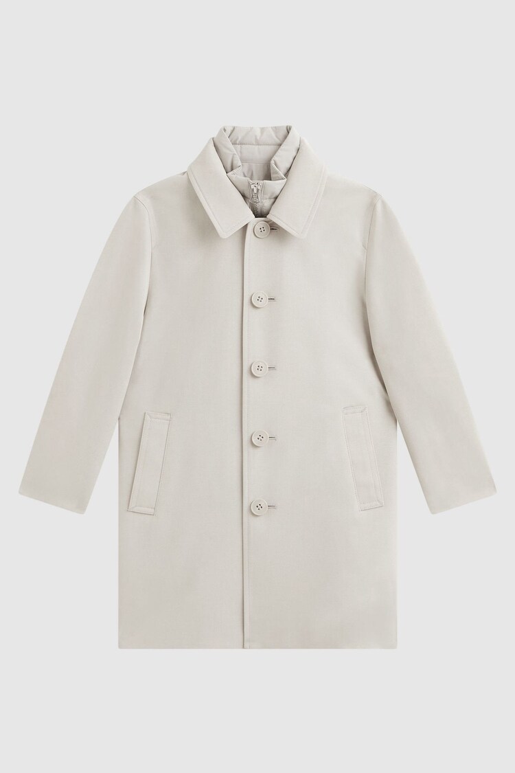 Reiss Stone Perrin Junior Trench With Funnel-Neck Insert - Image 1 of 1