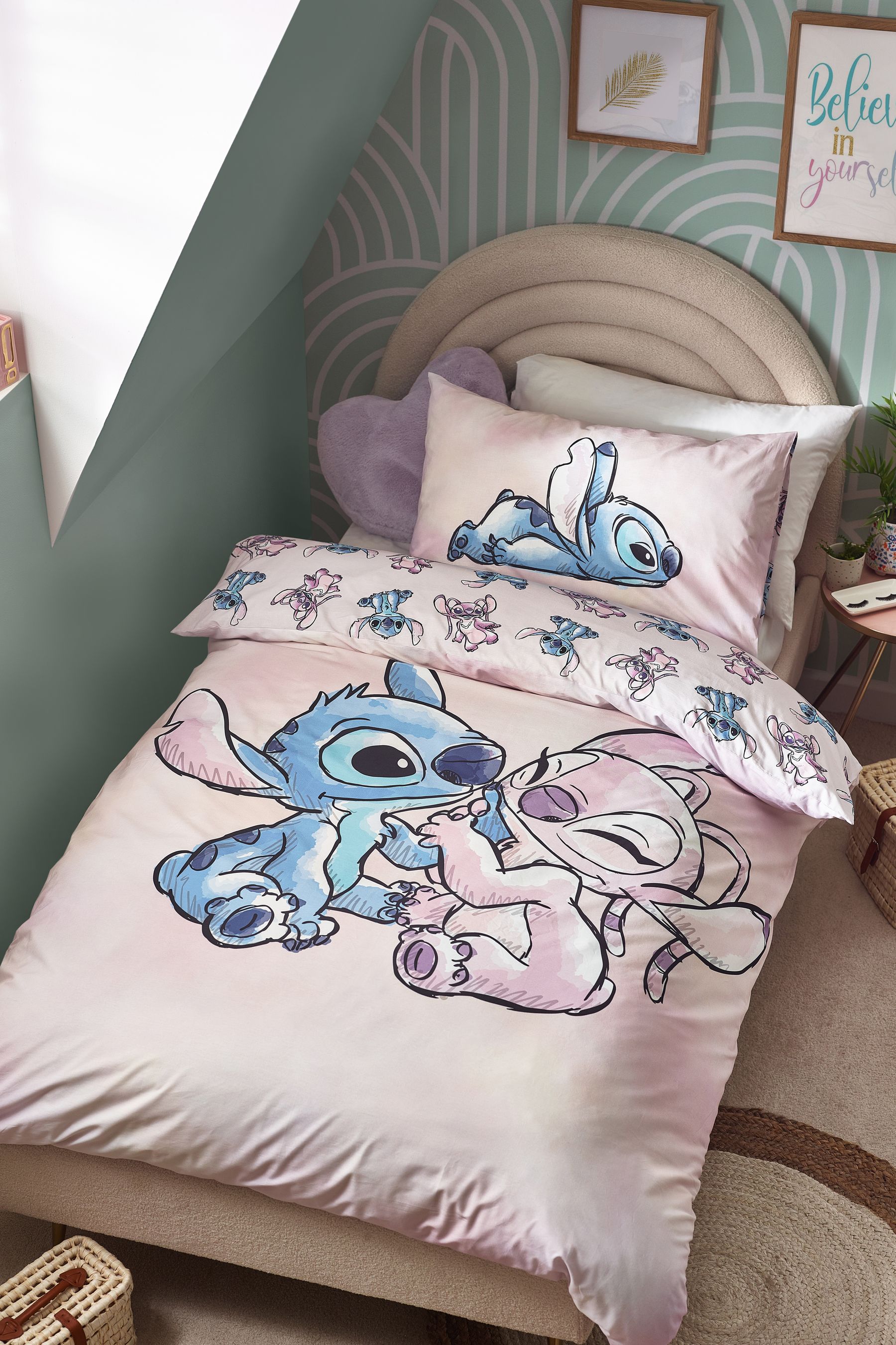 Buy Lilo & Stitch Purple Reversible 100 Cotton Duvet Cover and