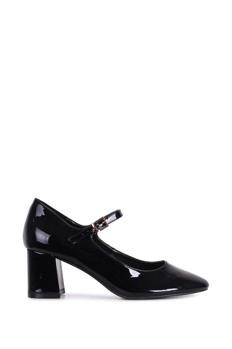 Linzi Black Patent Madeline Court Heel with Block Heels - Image 1 of 1