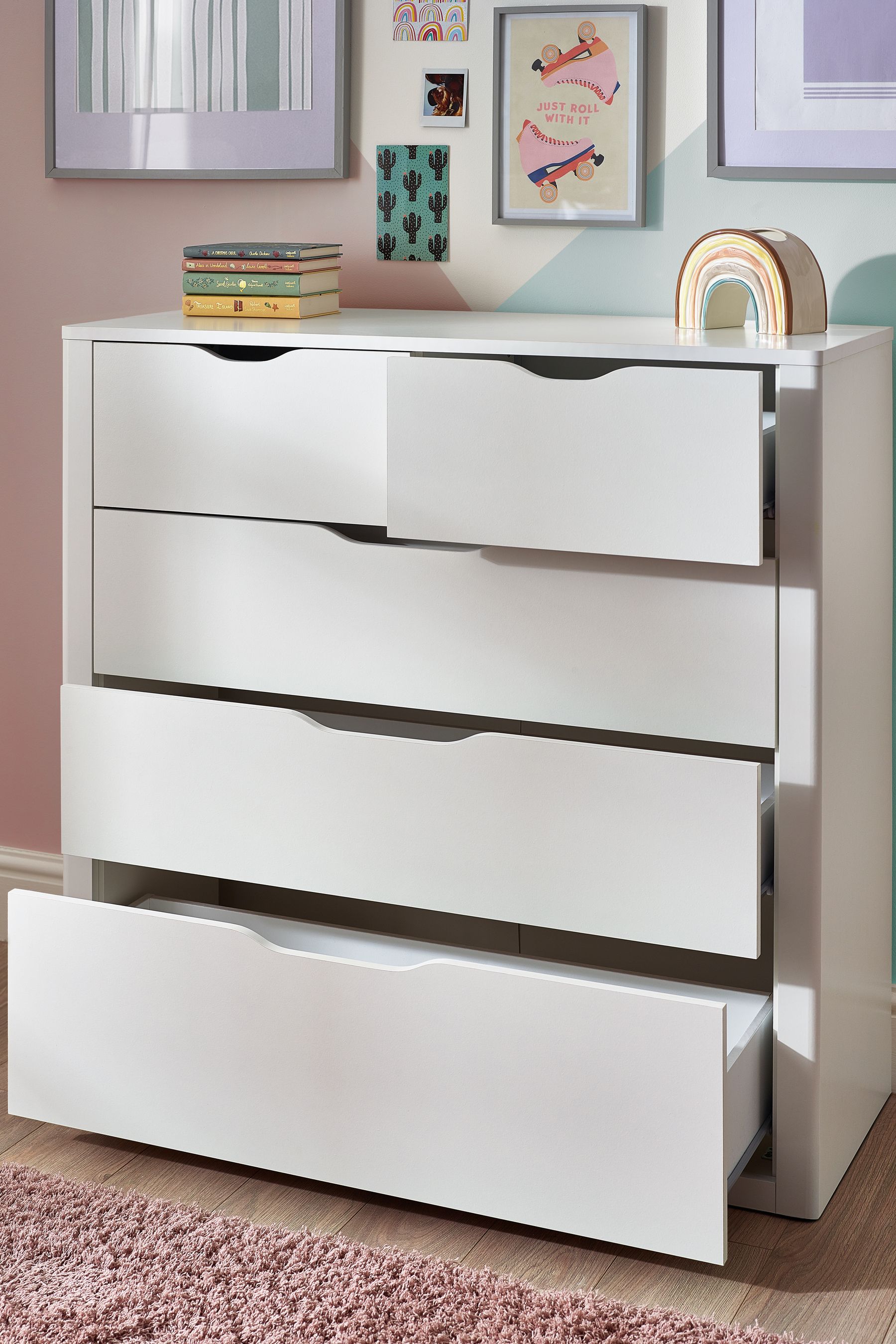 Buy White Compton Kids 5 Drawer Chest of Drawers from the Next UK