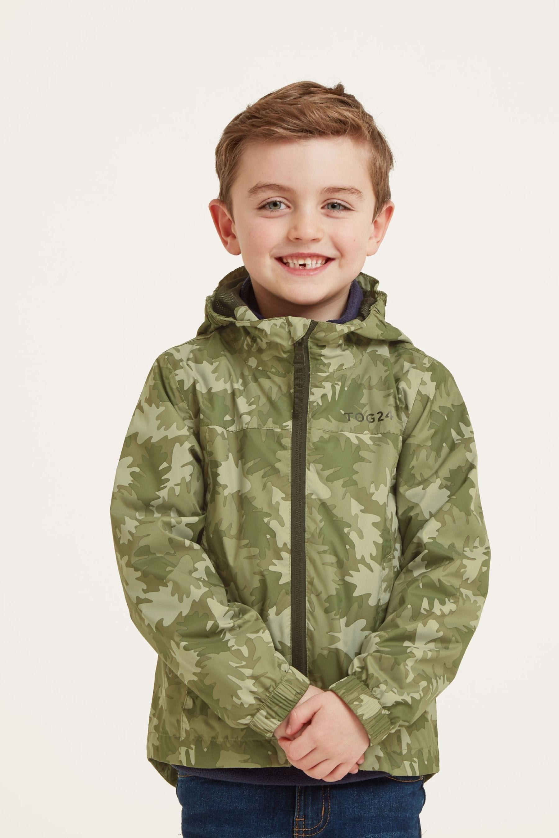 Buy Tog 24 Kids Green/White Copley Waterproof Jacket from the Next UK ...