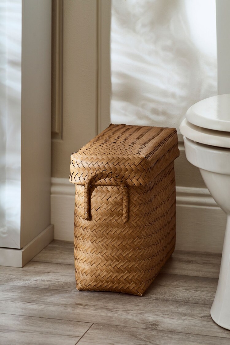 Natural Plastic Wicker Storage Basket - Image 1 of 1