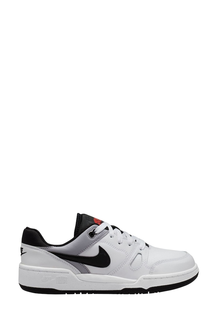 Nike White/Black Youth Full Force Low-Top Trainers - Image 1 of 1