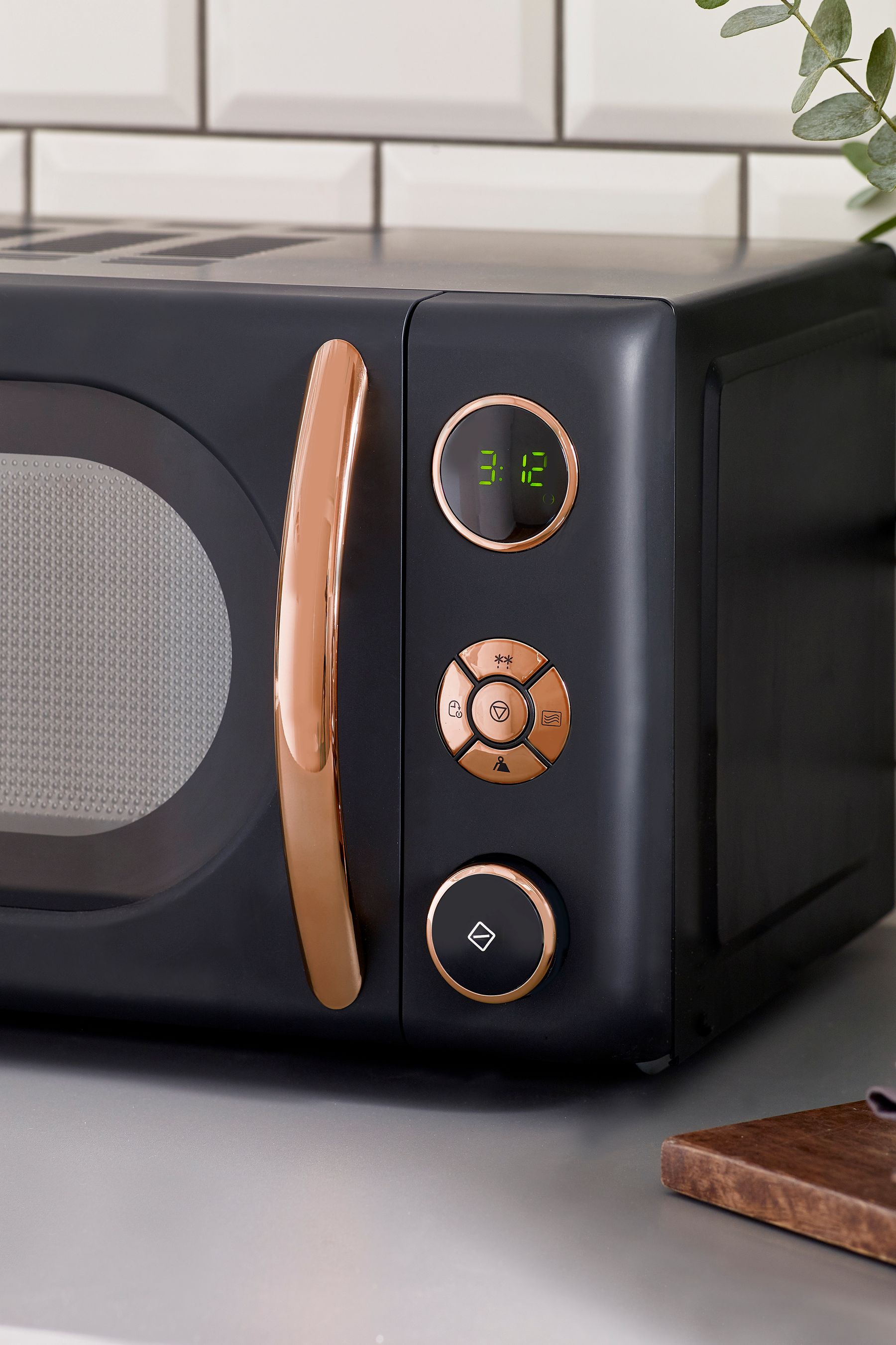 Buy Black/Copper Digital 800W 20L Microwave from the Next UK online shop