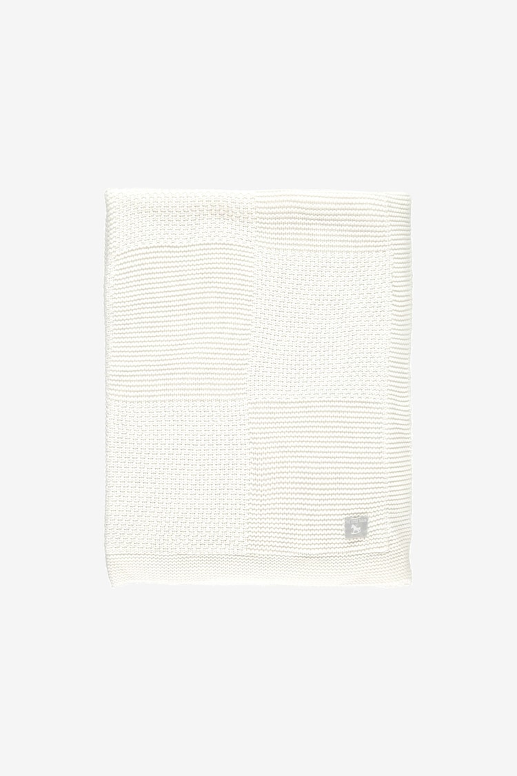 Cream Plush Knitted Blanket - Image 1 of 1