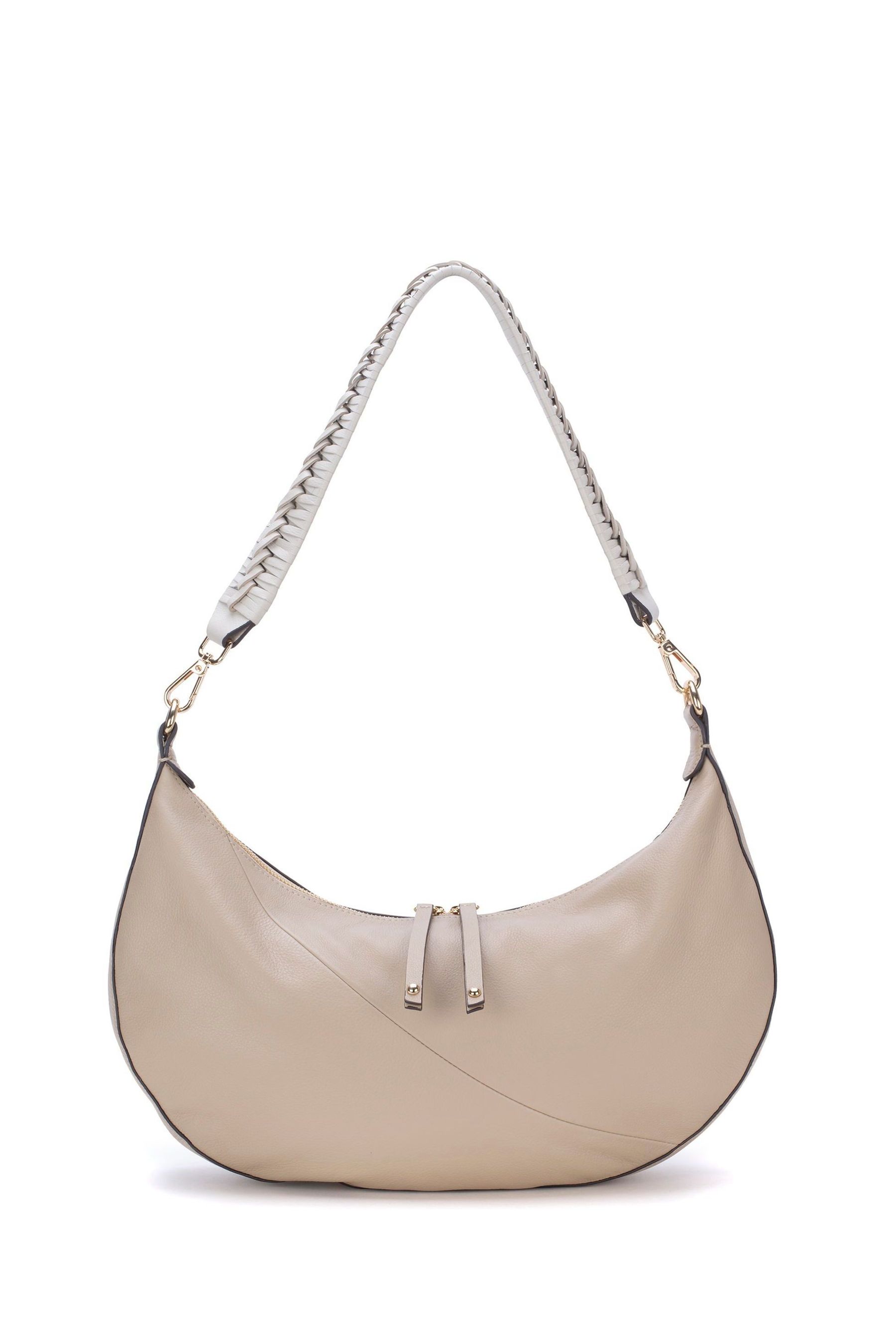 Buy Mint Velvet Cream Blair Leather Bag from Next Luxembourg