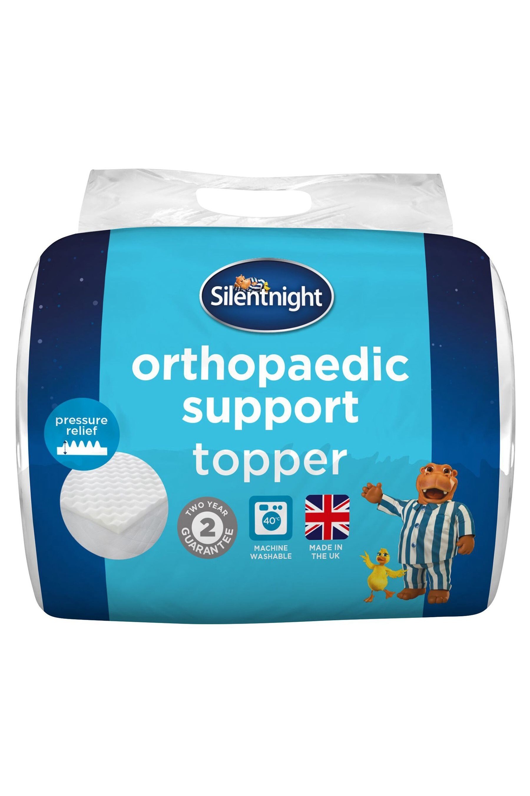 Buy Silentnight White 5cm Orthopaedic Mattress Topper With Cover from