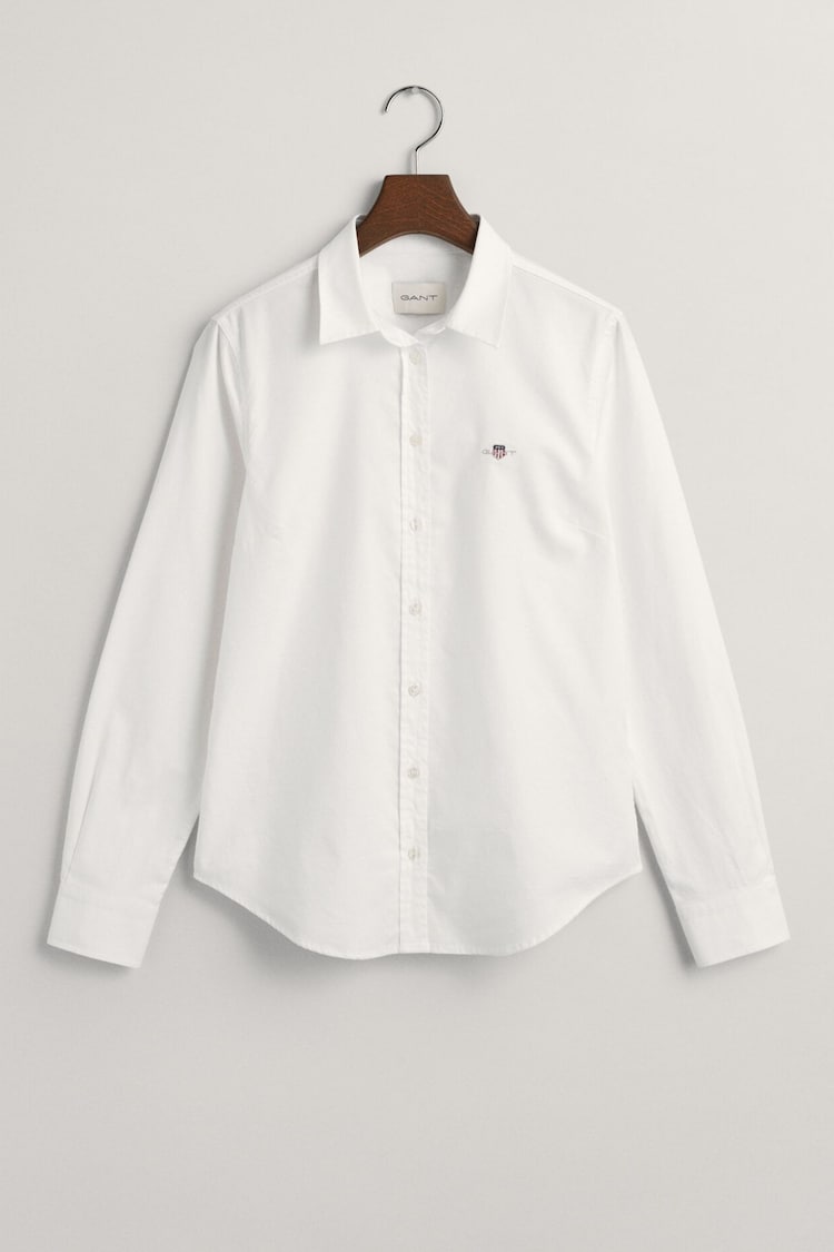 GANT White Fitted Stretch Oxford Shirt - Image 1 of 1