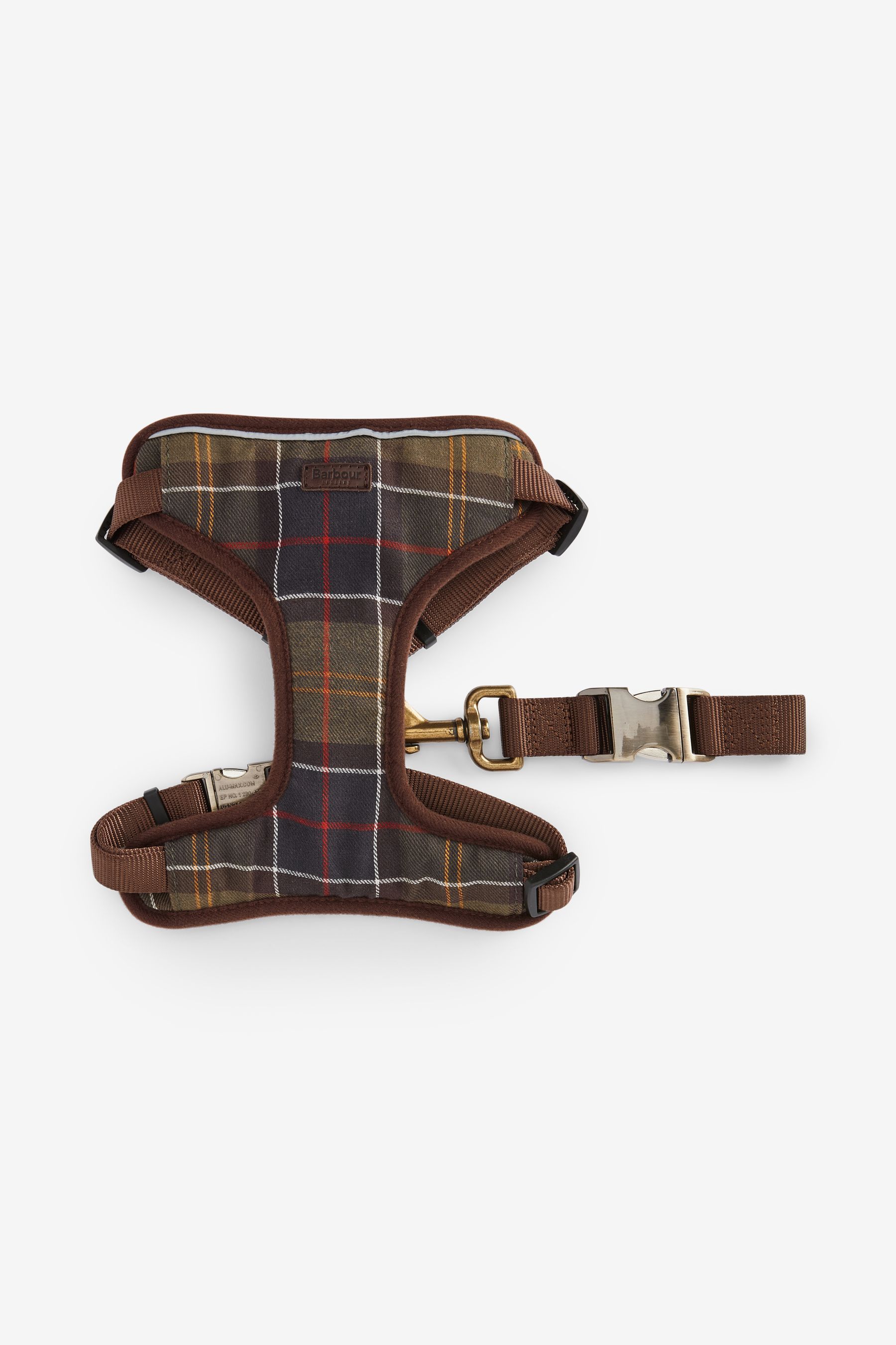 Buy Barbour® Khaki Green Classic Tartan Dog Travel Harness and Lead