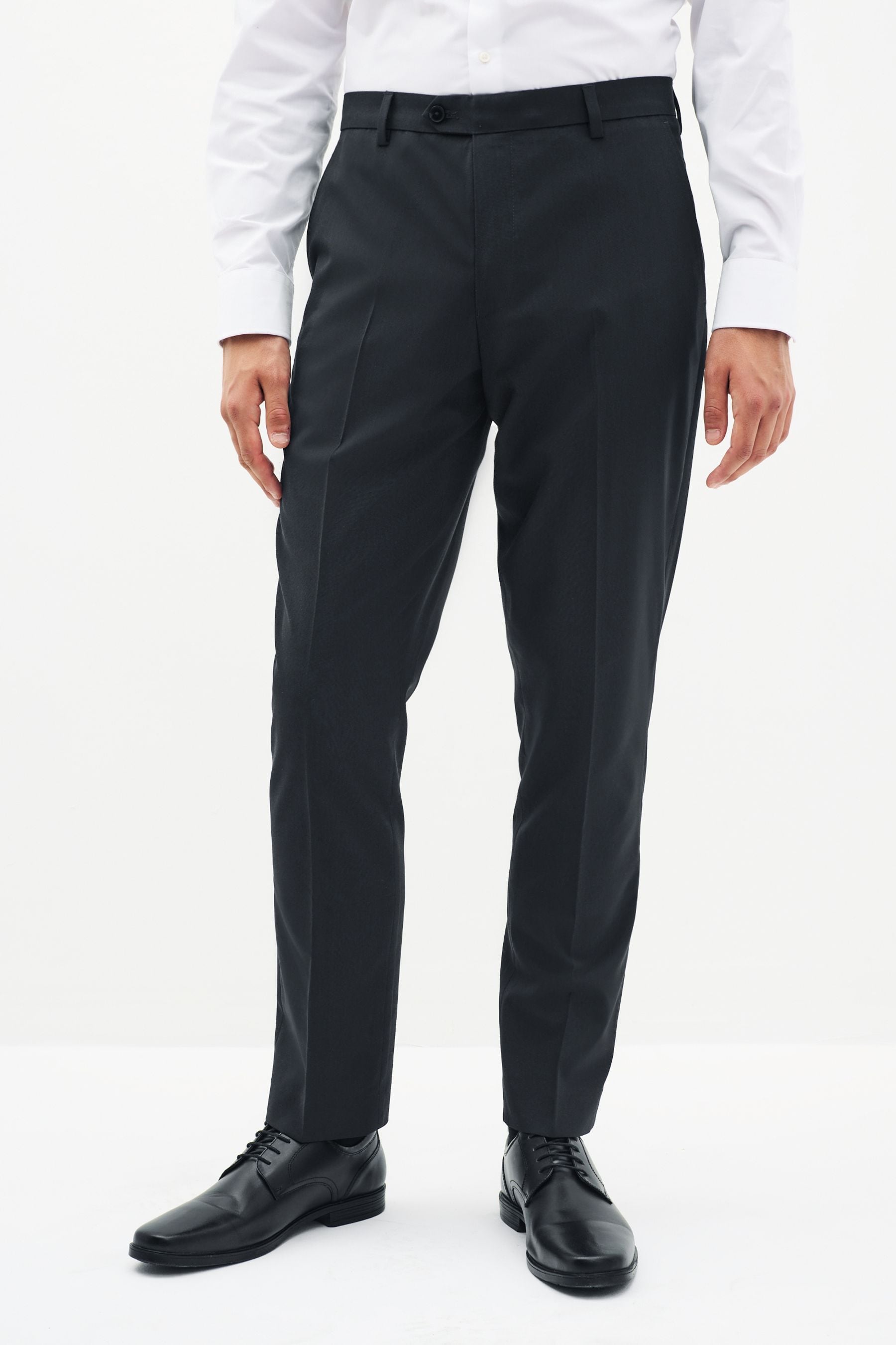 Buy Navy Blue Slim Stretch Smart Trousers from the Next UK online shop