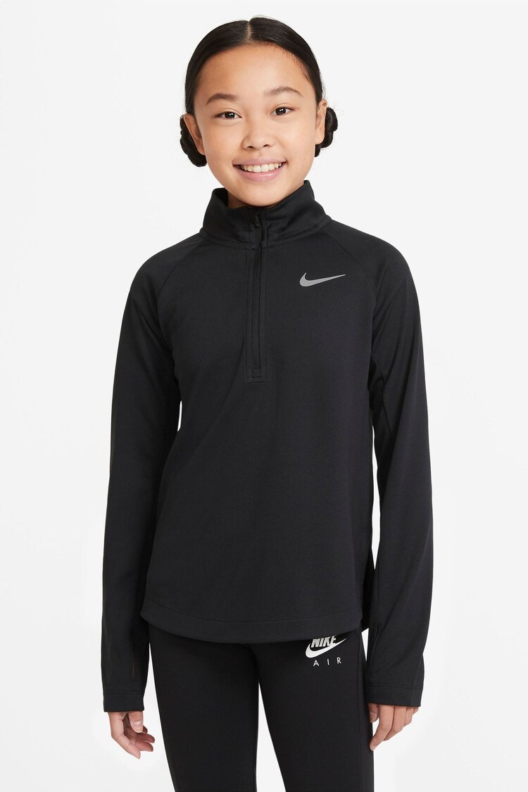 Nike Black Dri-FIT Half Zip Long Sleeve Running Top - Image 1 of 1