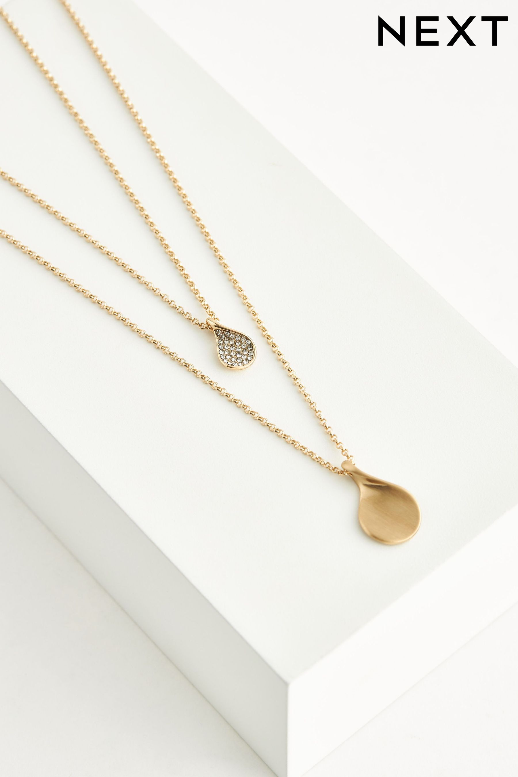 Real gold layered necklace uk on sale