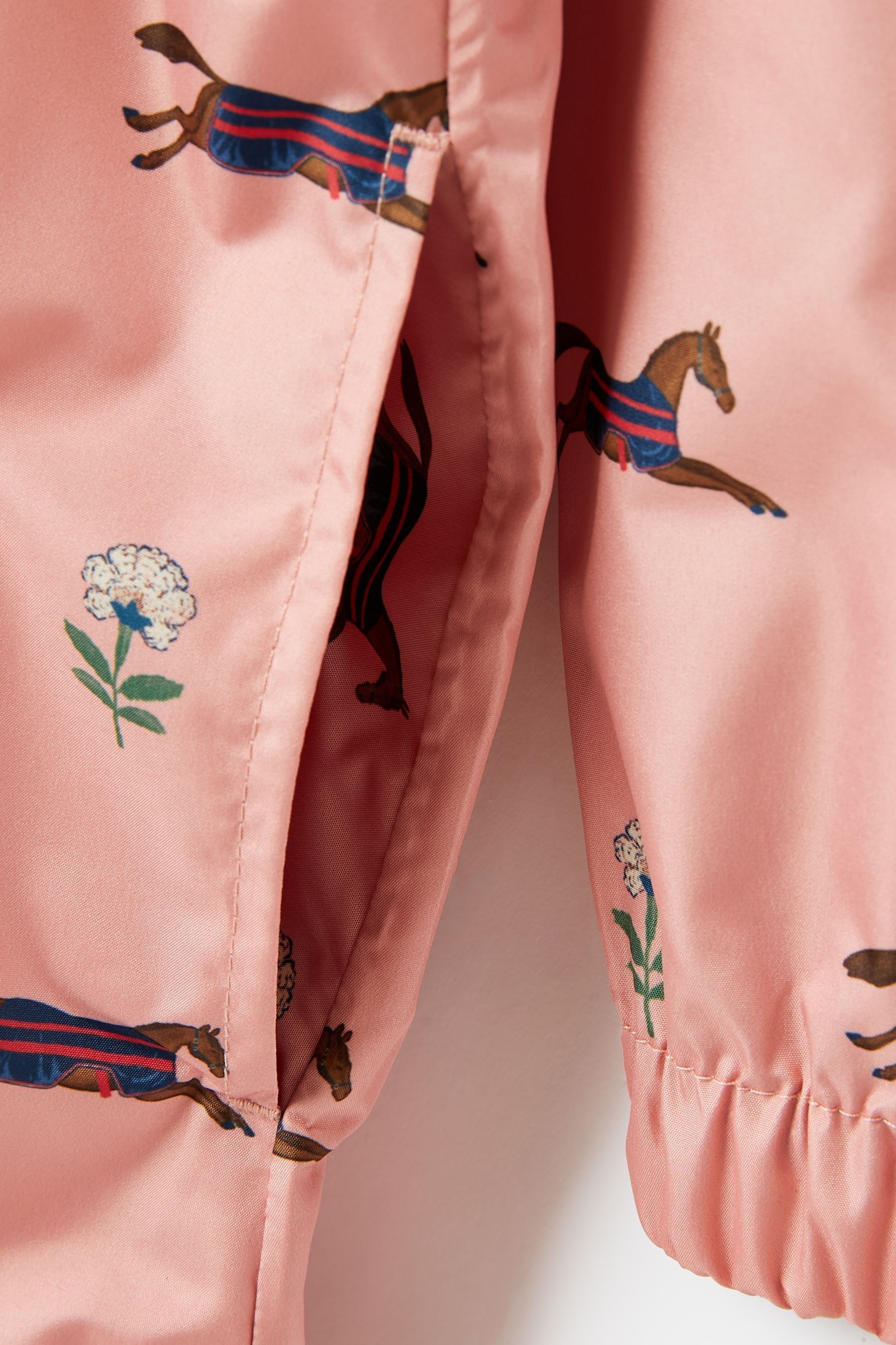 Buy Joules Rainford Pink Horse Waterproof Packable Raincoat With Hood