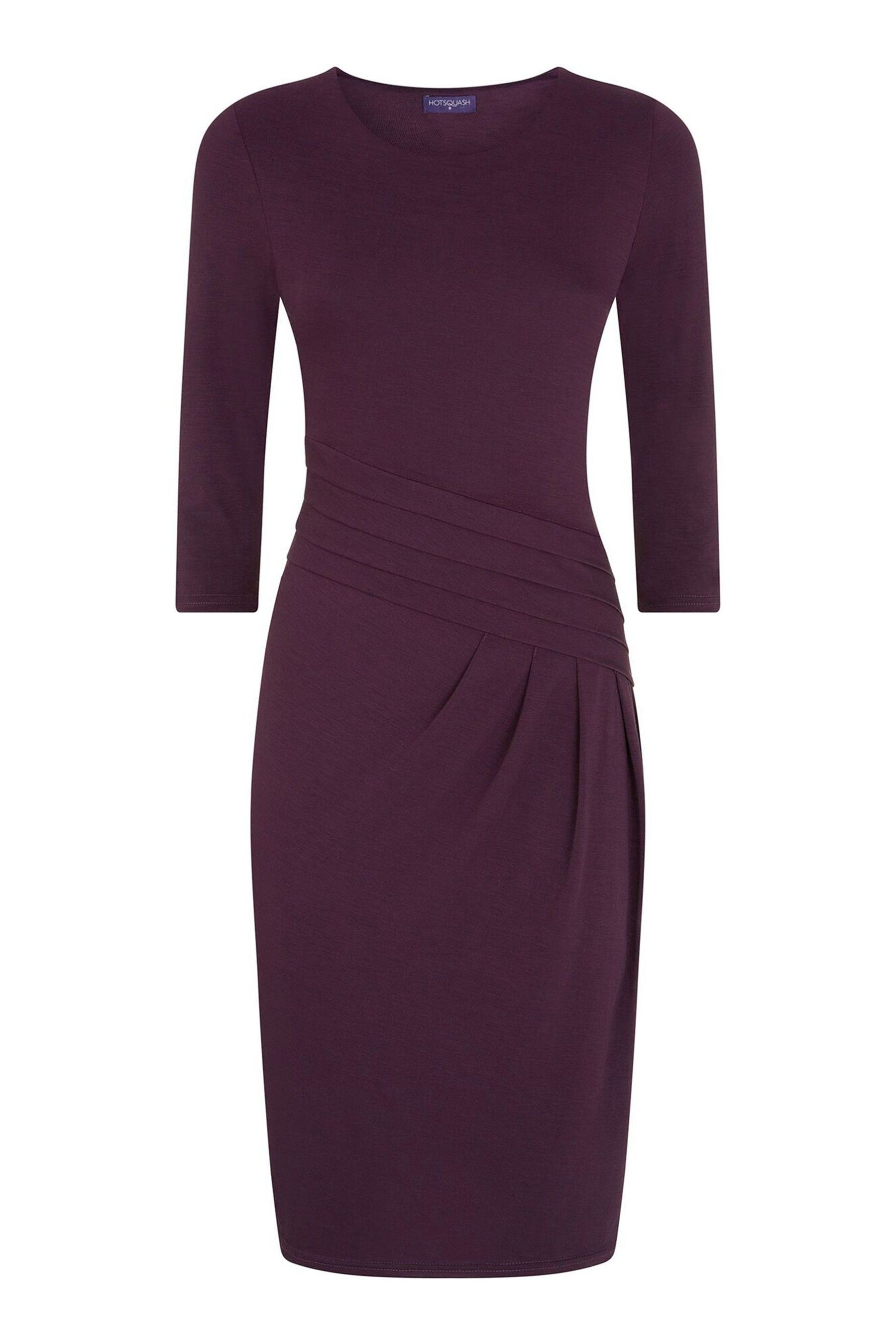 Buy Hotsquash Purple Damson Pleat Waist Dress from the Next UK online shop