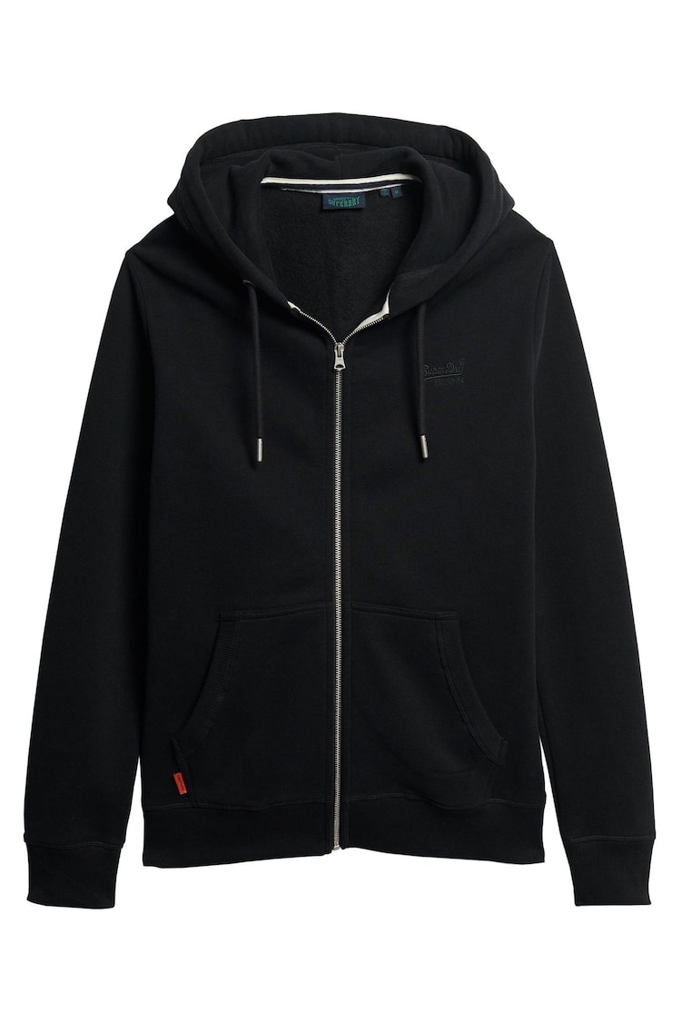Черный - Толстовка Superdry Essential Logo Zip-Up Hoodie - Image 1 of 1