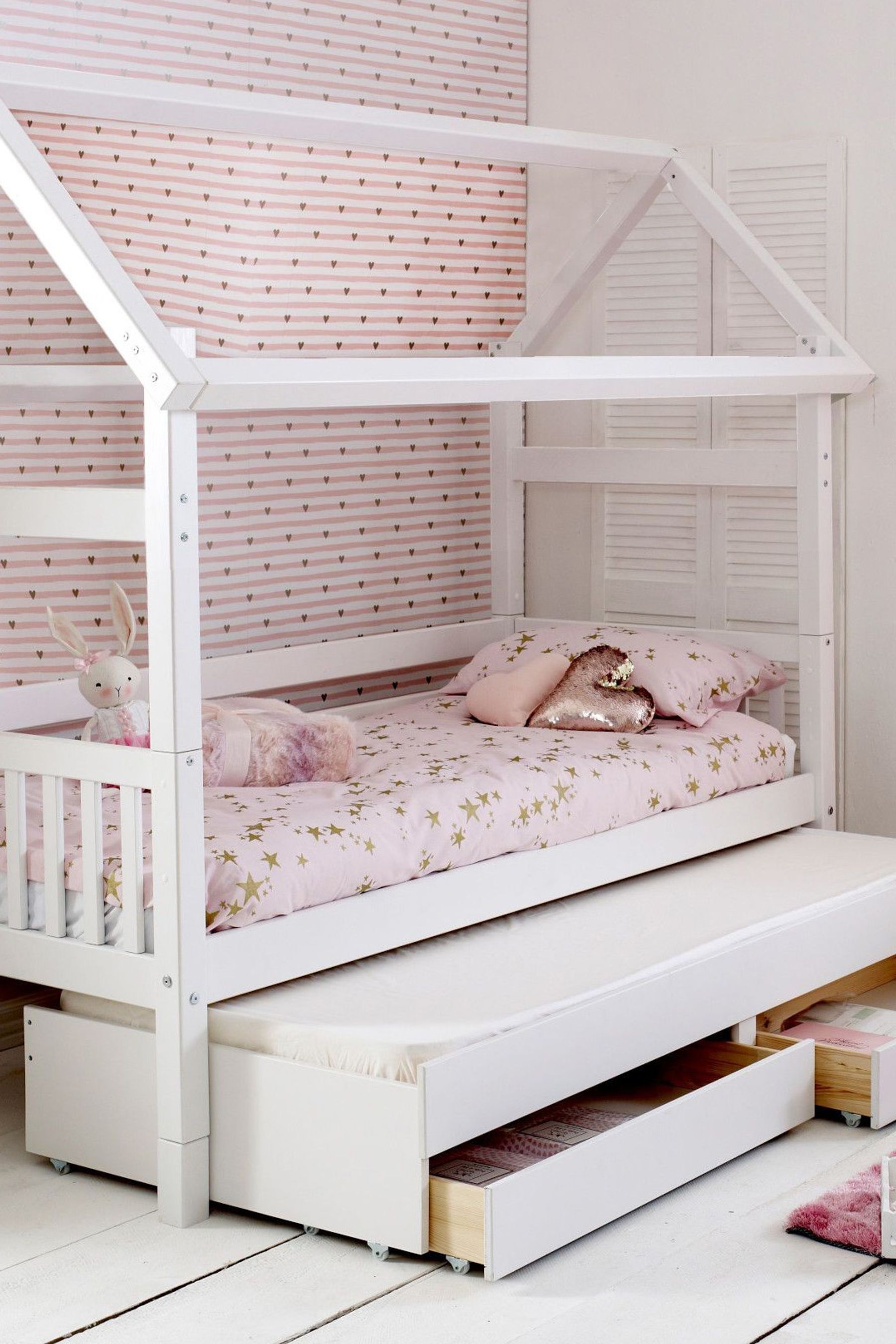 Buy Parisot White Kids House Trundle Bed from the Next UK online shop