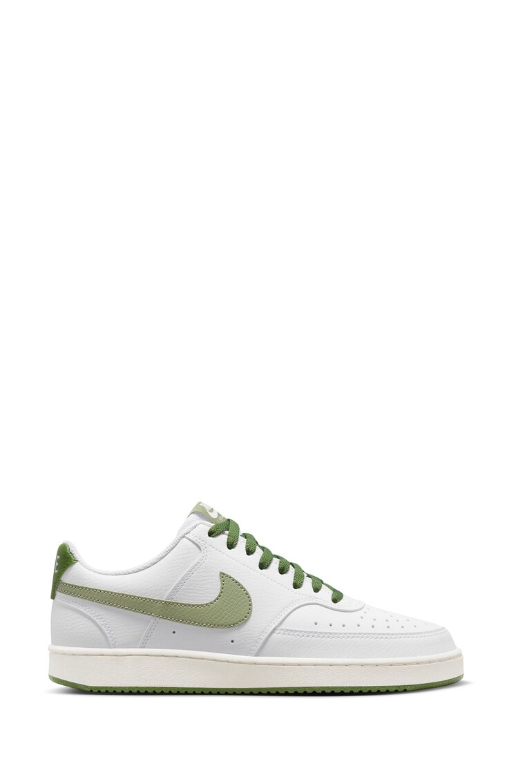 Nike White/Lime Court Vision Low Trainers - Image 1 of 1