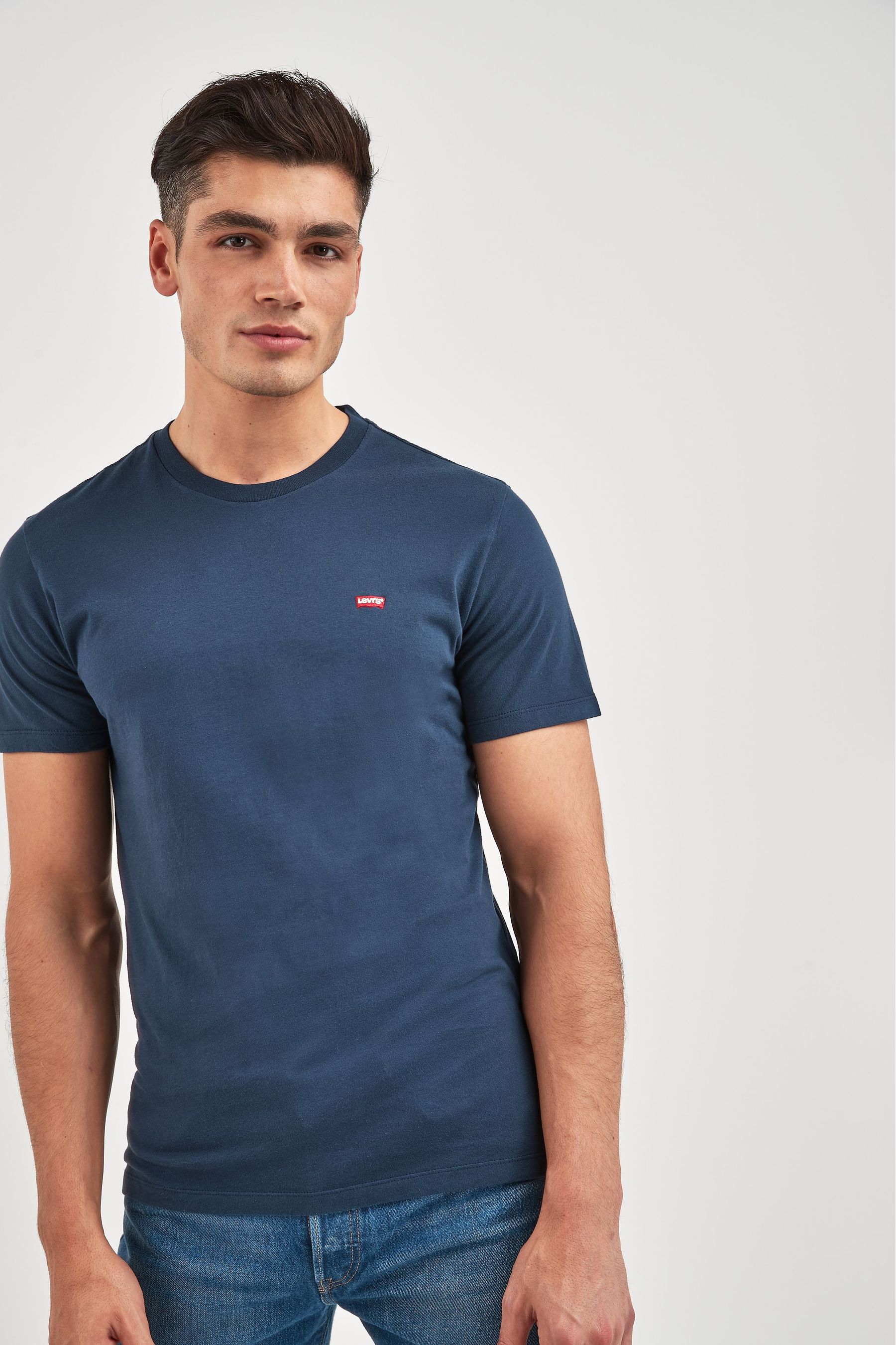 Buy Levi's® Navy Blue Levi's® Grey Heather Original Housemark T-Shirt ...