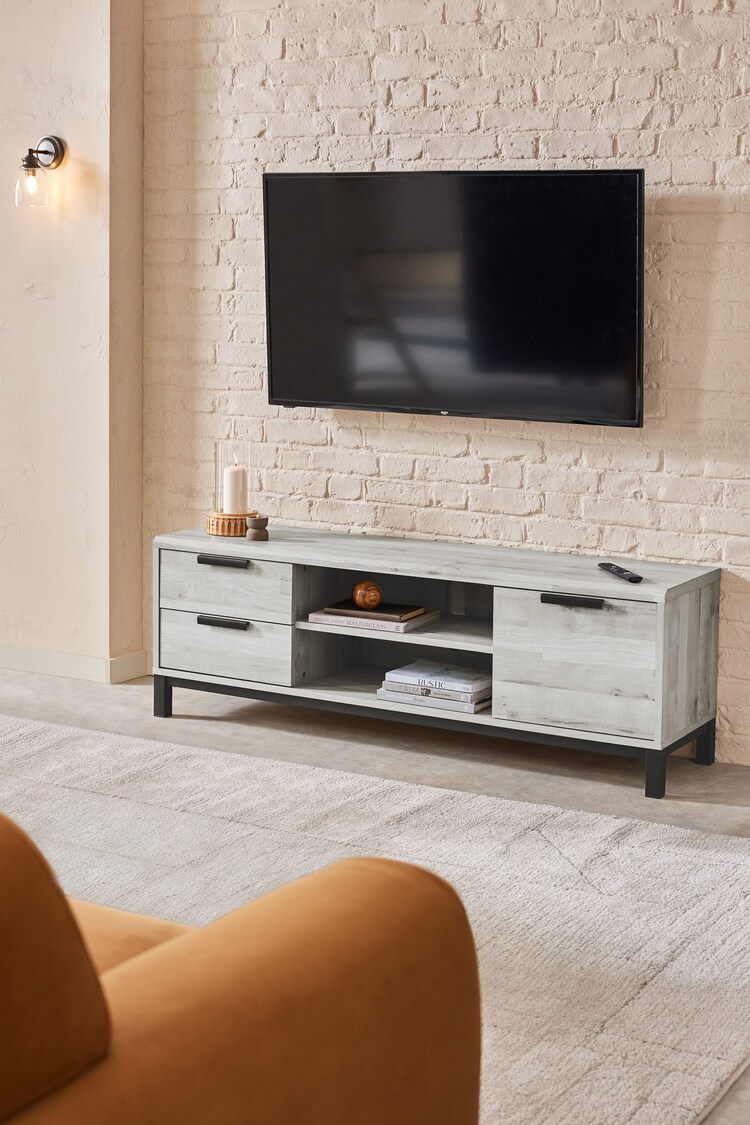 Grey Bronx Up to 65 inch Oak Effect TV Unit - Image 1 of 1
