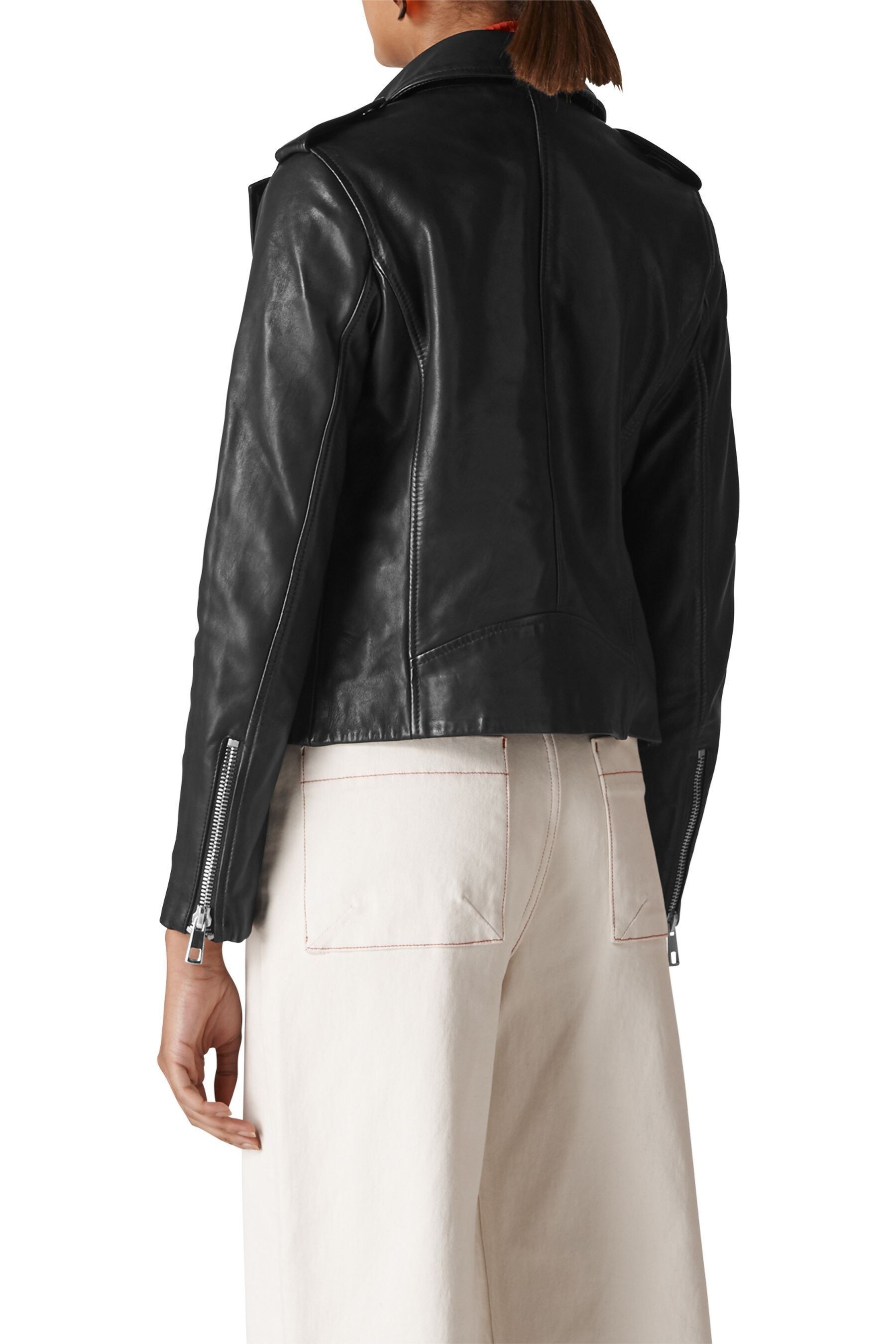 Buy Whistles Black Pocket Leather Jacket from the Next UK online shop