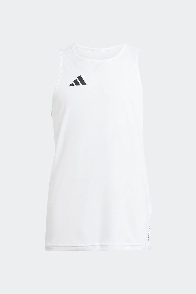 adidas White Team Tank Top Kids - Image 1 of 1