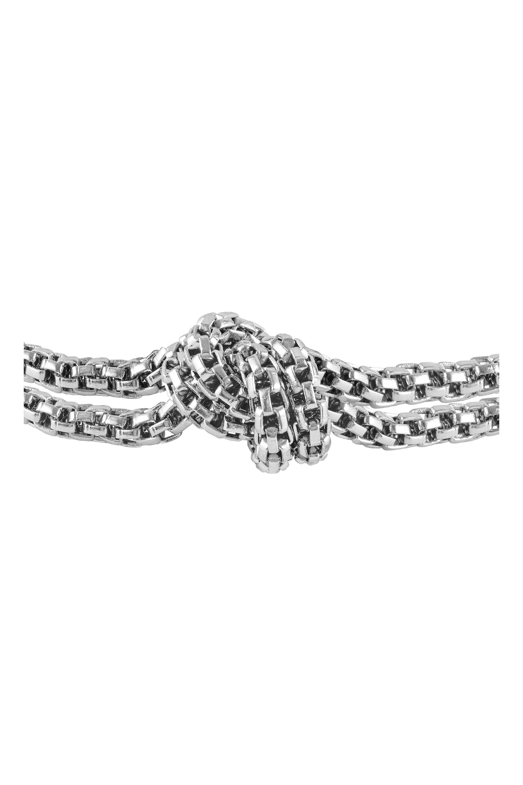 Buy BOSS Rosette Twisted Knot Stainless Steel Bracelet from the Next UK