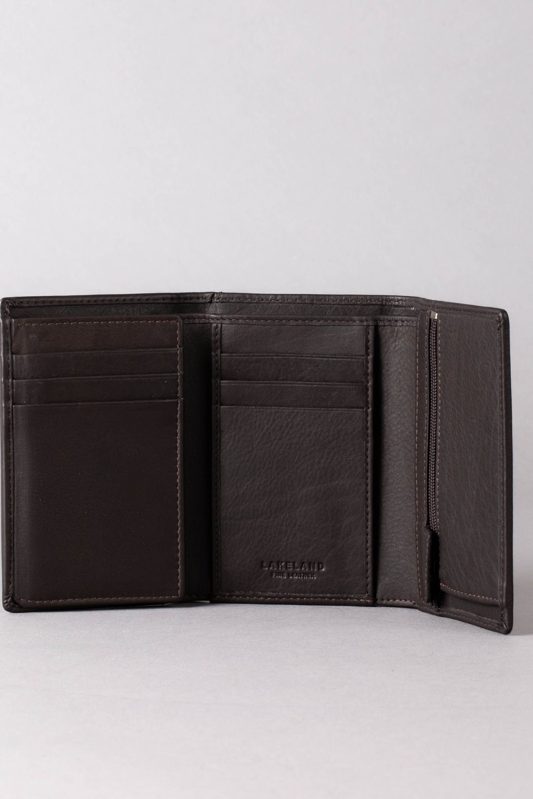 Buy Lakeland Leather Bowston Tri Fold Leather Brown Wallet from the