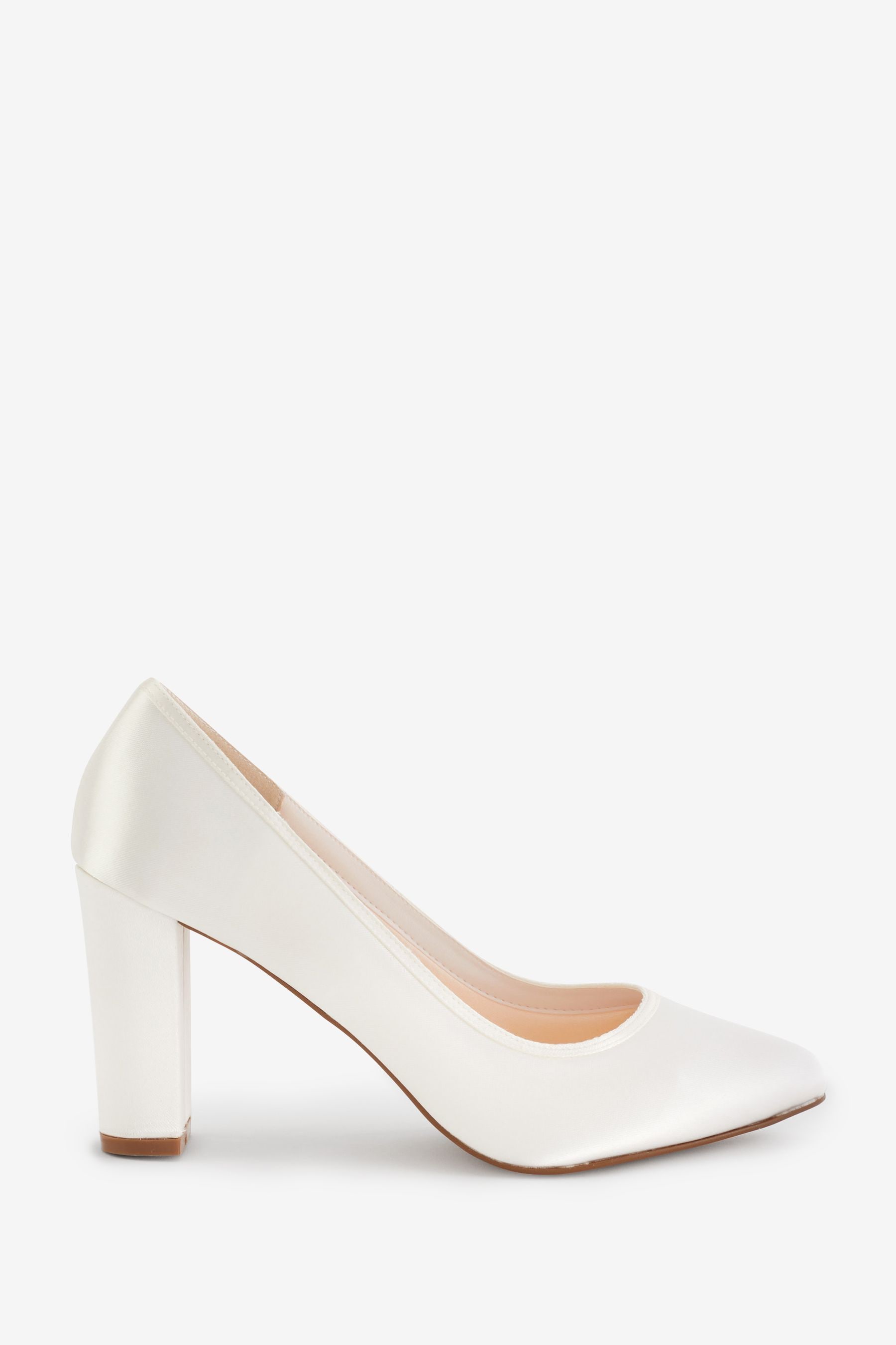 Cream block heel shoes on sale