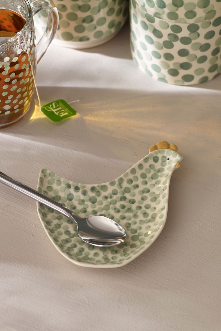 Sage Green Chicken Spoon Rest - Image 1 of 1