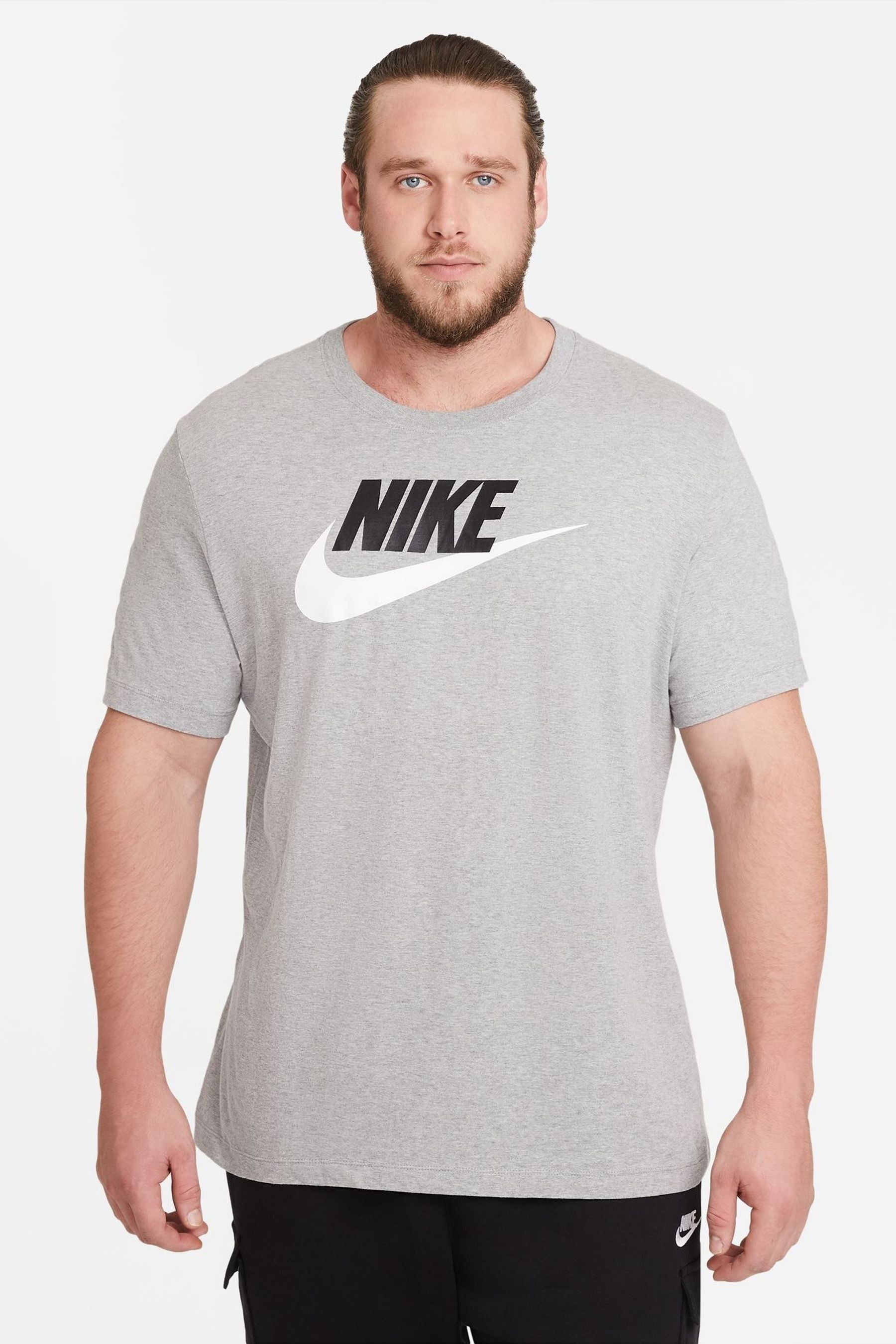 Buy Nike Grey Icon Futura T-Shirt from the Next UK online shop