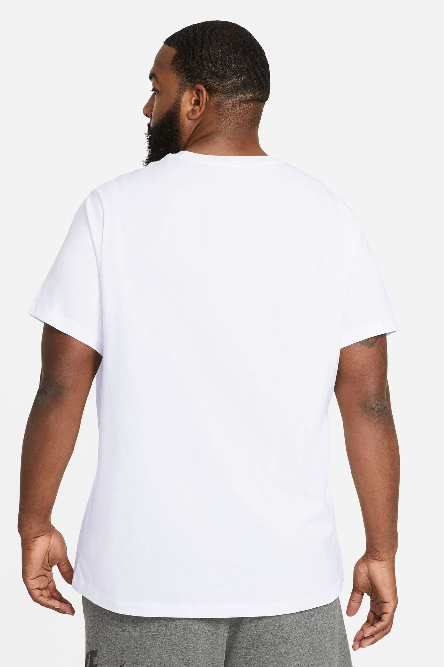 Buy Nike White/Black Icon Futura T-Shirt from the Next UK online shop