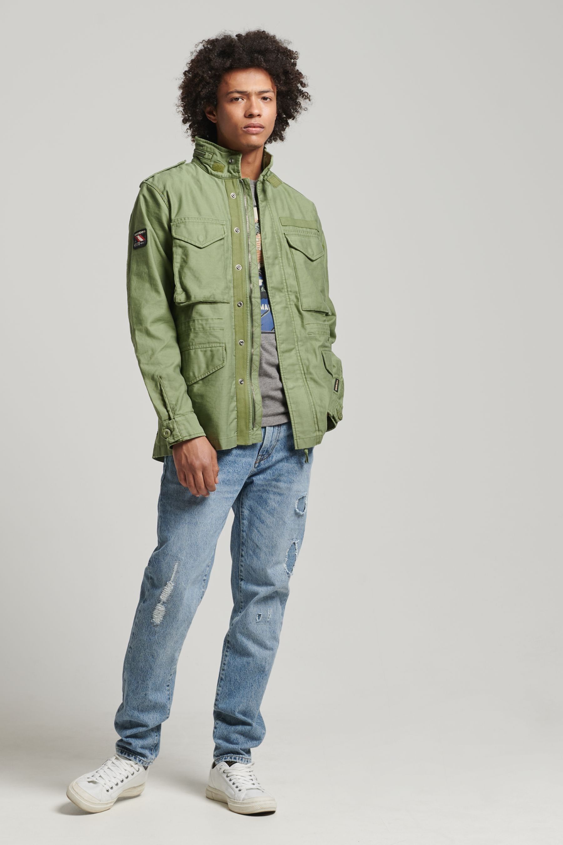 Buy Superdry Green Vintage M65 Military Jacket from Next Ireland
