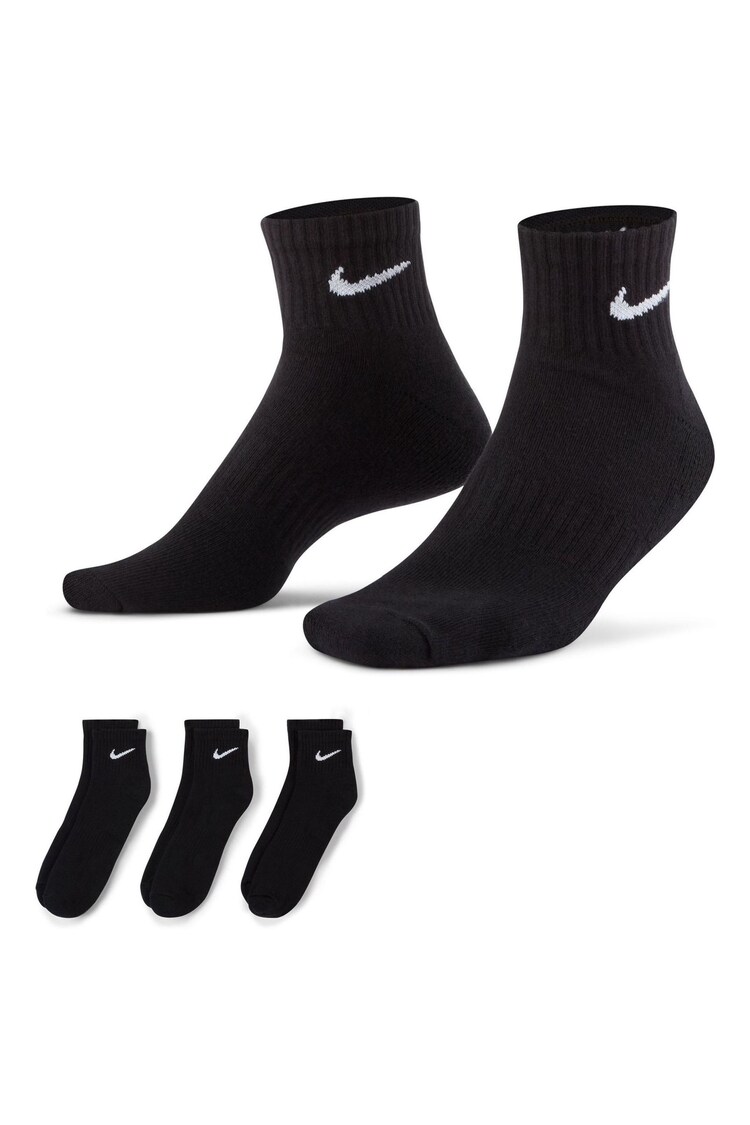 Черный - Короткие - Носки Nike Everyday Cushioned Crew Socks 3 Pack - Image 1 of 1 Черный - Короткие - Носки Nike Everyday Cushioned Crew Socks 3 Pack - Image 1 of 1