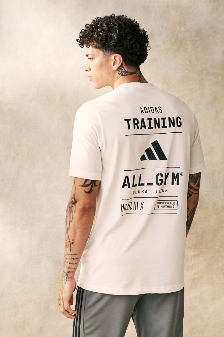 adidas Brown All Gym Graphic T-Shirt - Image 1 of 1
