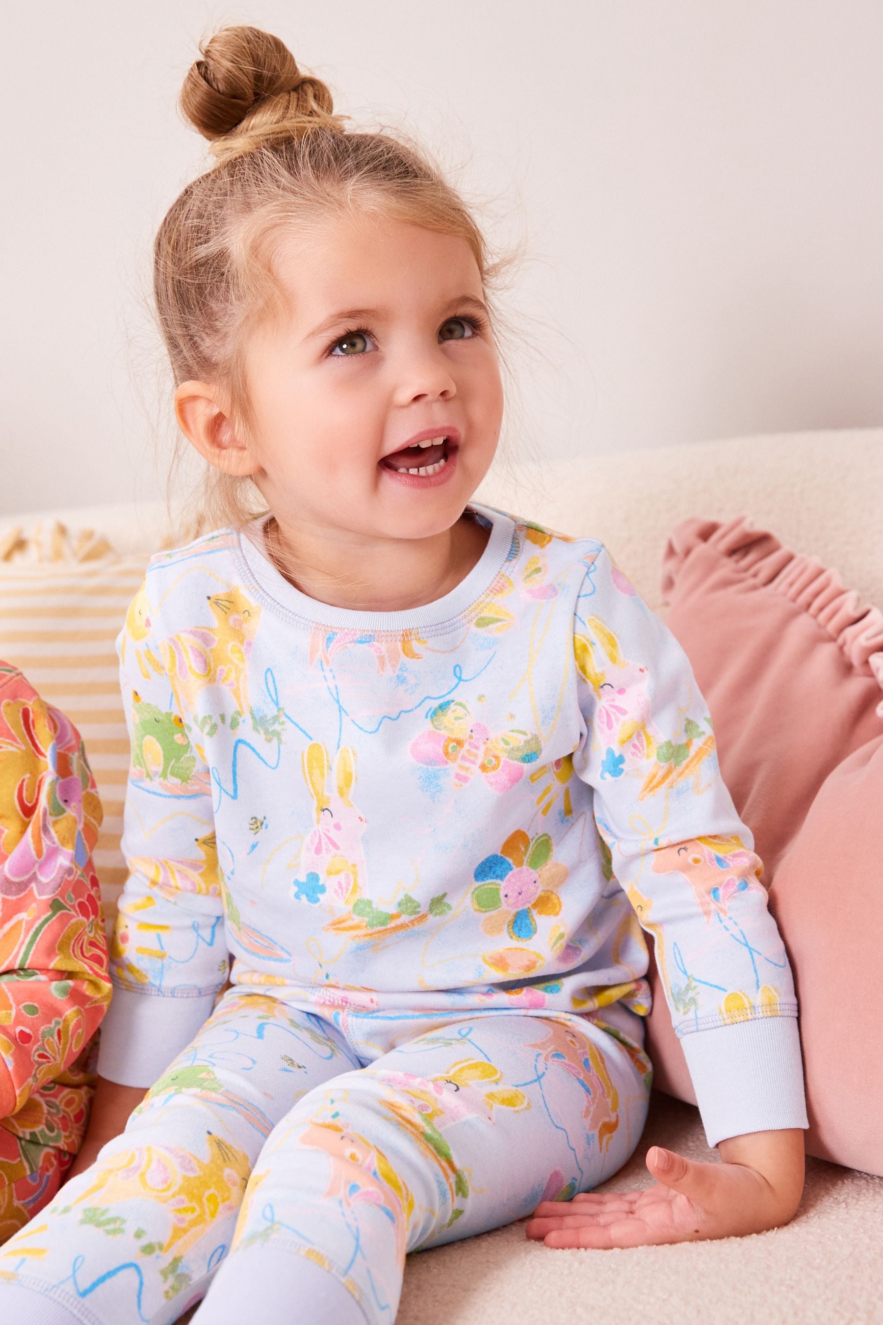 Buy Multi Character 3 Pack Printed Long Sleeve Pyjamas (9mths10yrs