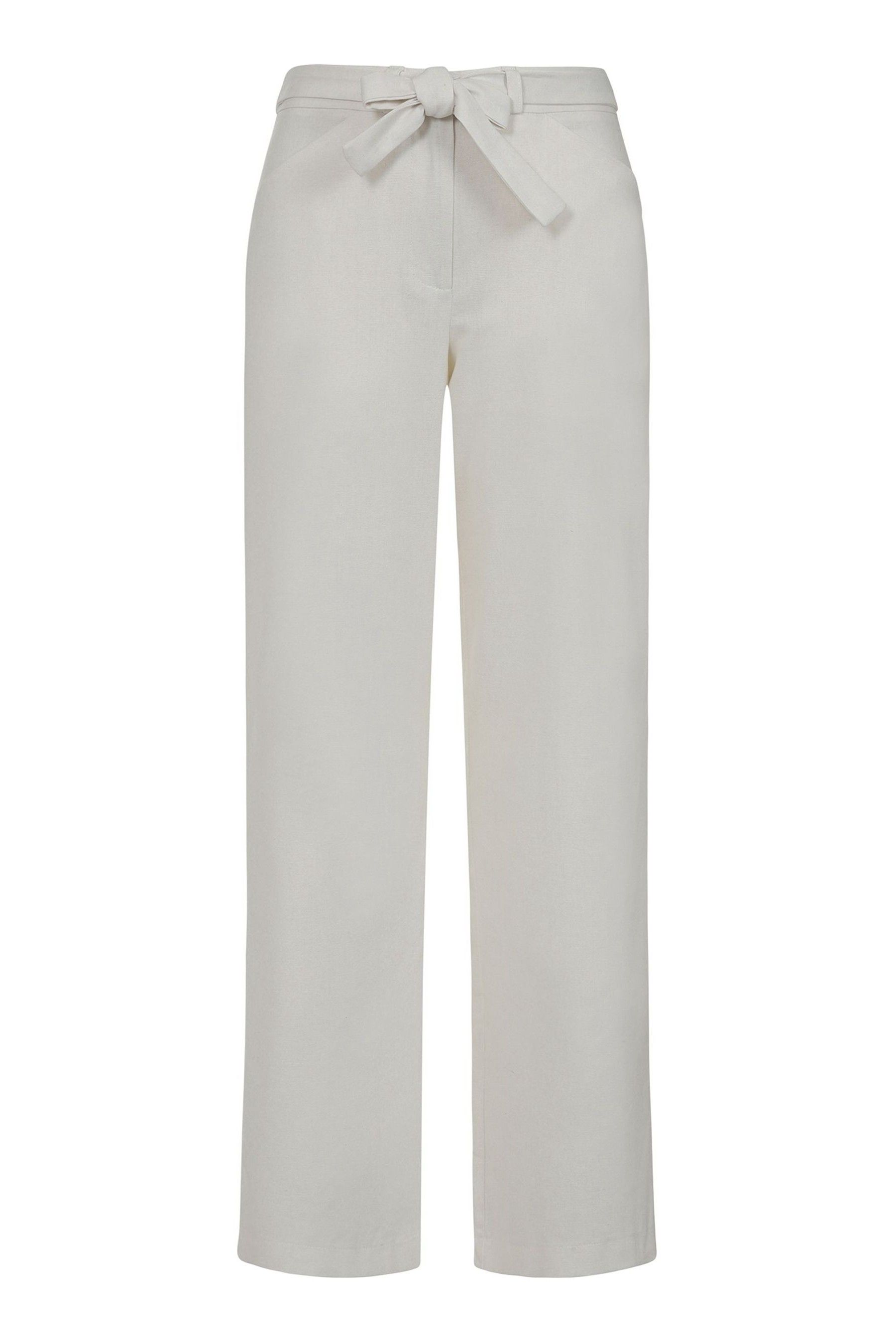 Buy HotSquash Cream Linen Trousers from the Next UK online shop