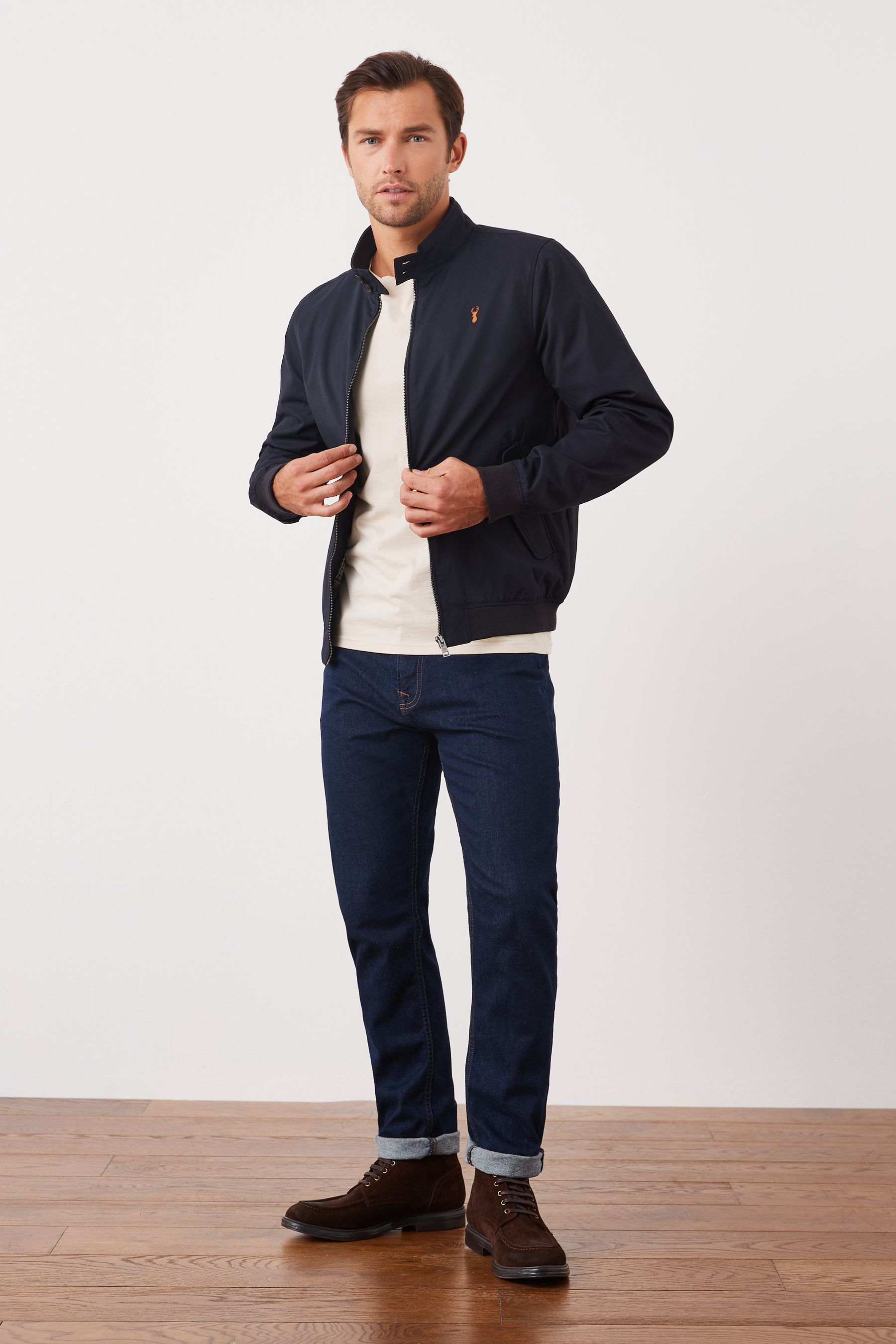 Buy Shower Resistant Check Lining Harrington Jacket from Next Germany