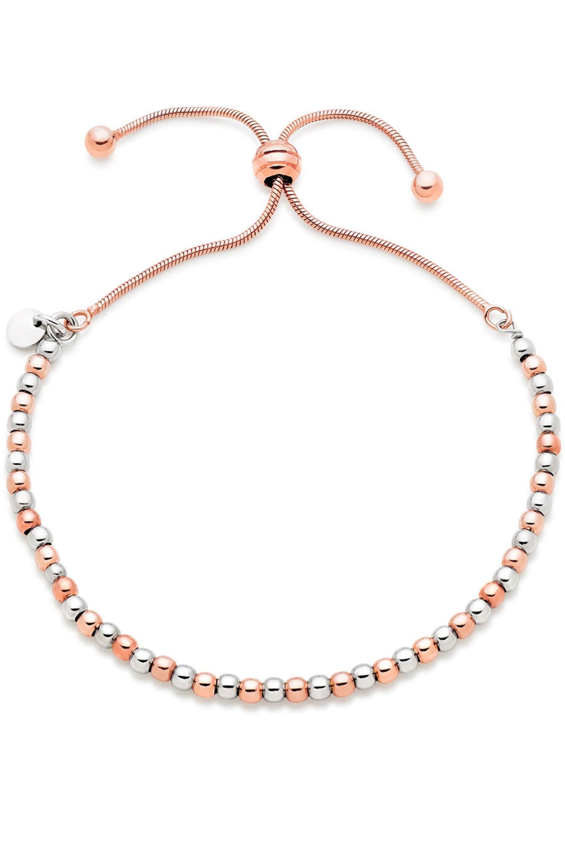 Buy Beaverbrooks Silver Rose Gold Plated Bracelet from the Next UK ...