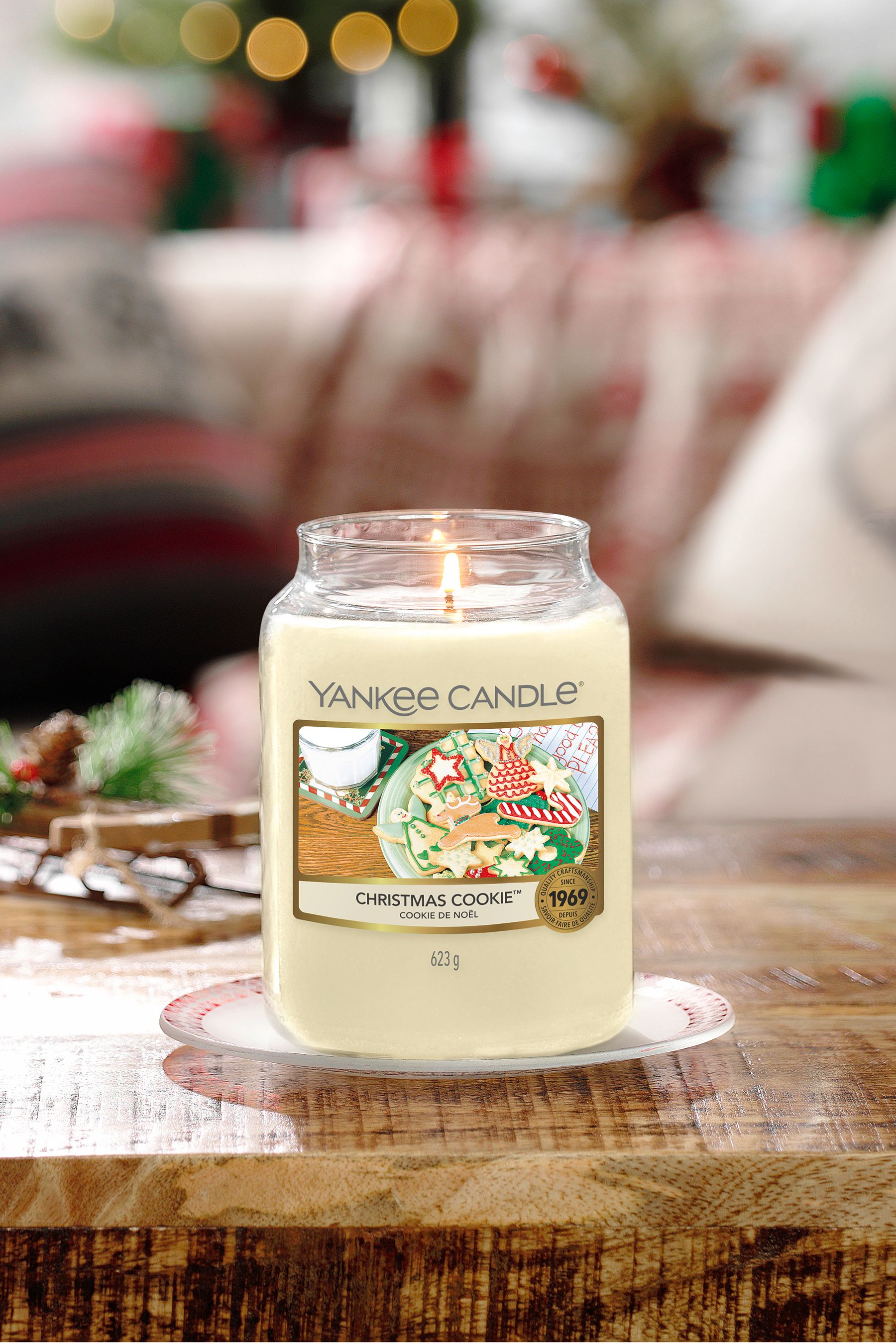 Buy Yankee Candle Yellow Classic Large Jar Christmas Cookie Scented