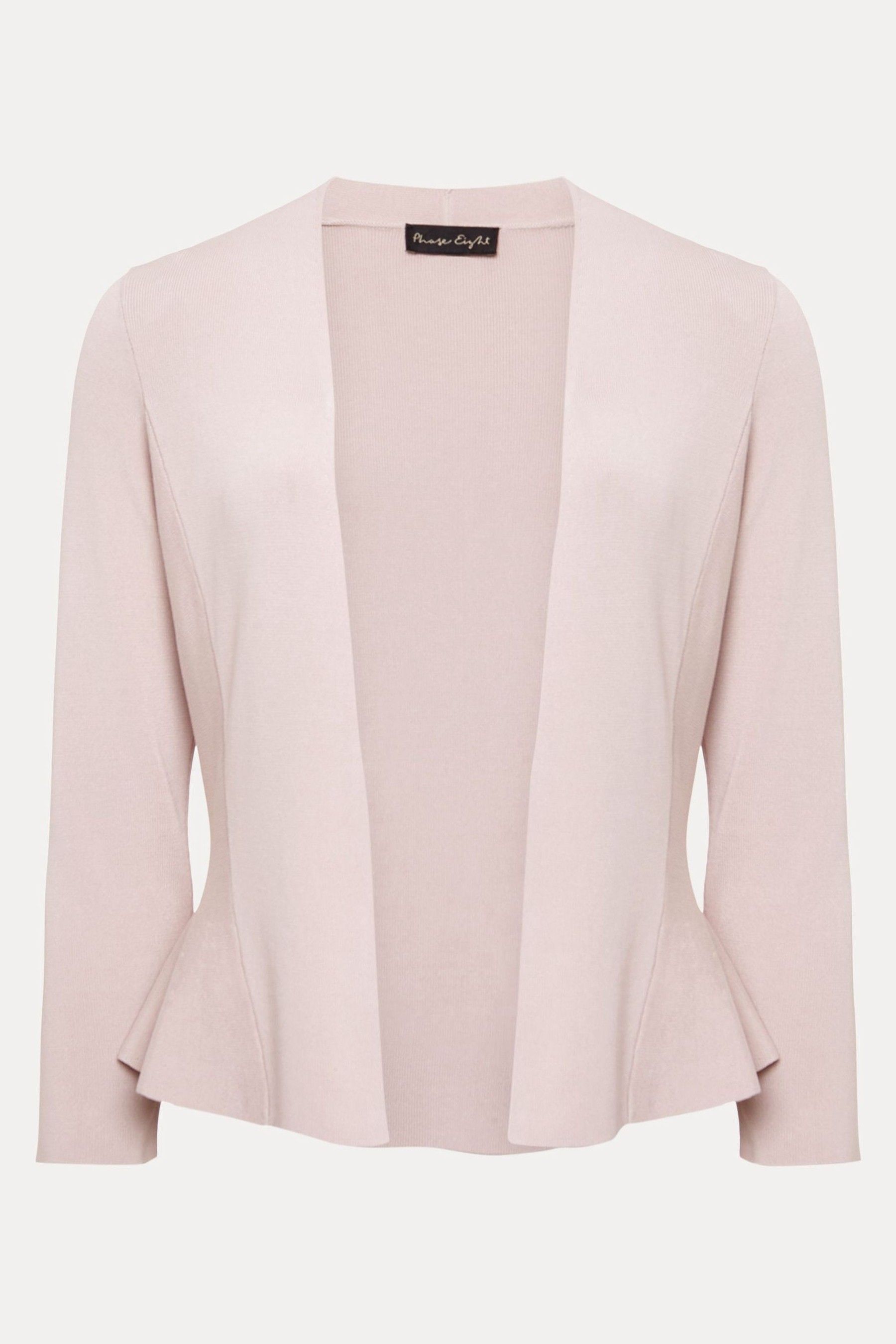 Buy Phase Eight Pink Salma Flare Hem Knitted Jacket from the Next UK ...