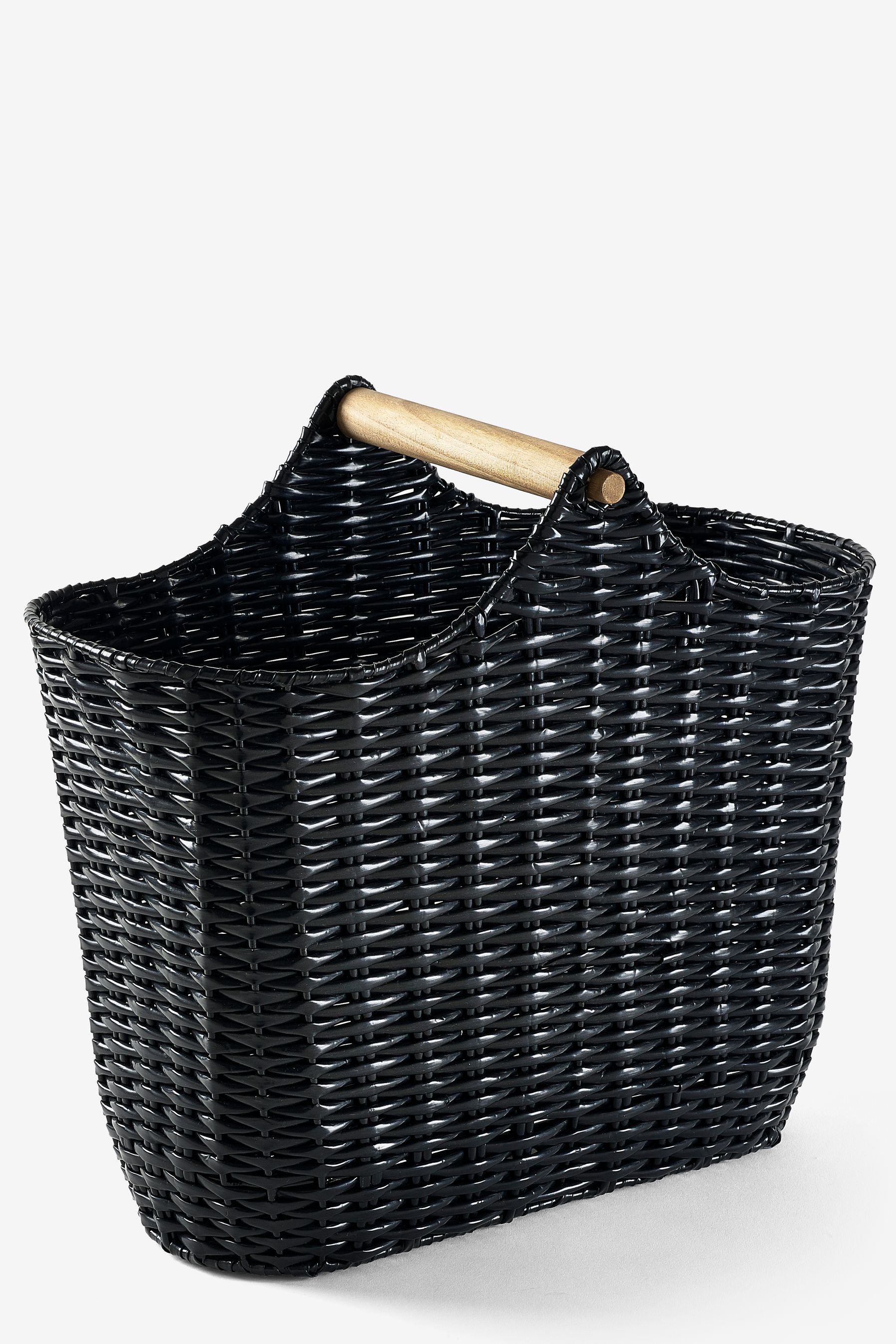 Buy Black Slimline Woven Toilet Roll Holder and Storage from Next Ireland