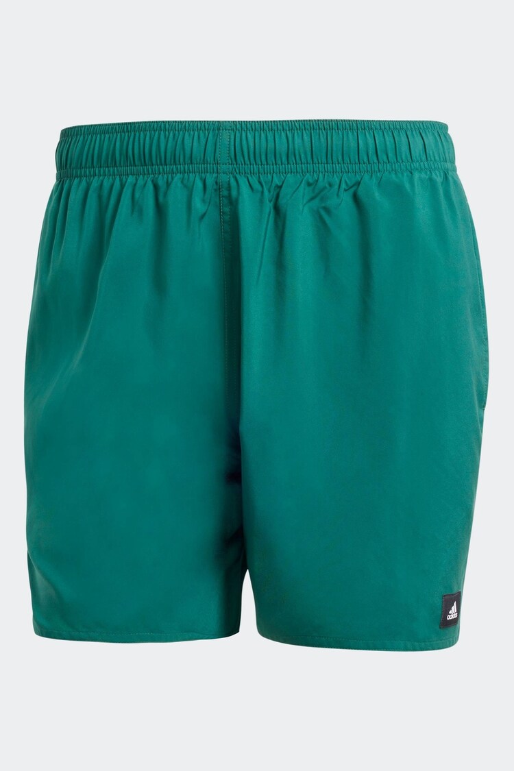 adidas Light Green Solid CLX Short Length Swim Shorts - Image 1 of 1
