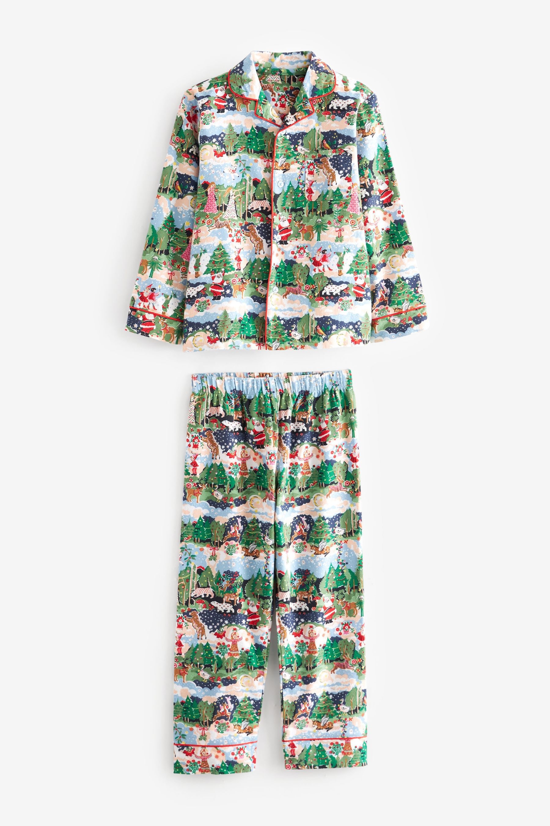 Buy Multi Cath Kidston Childrens Family Christmas Green Pyjamas from