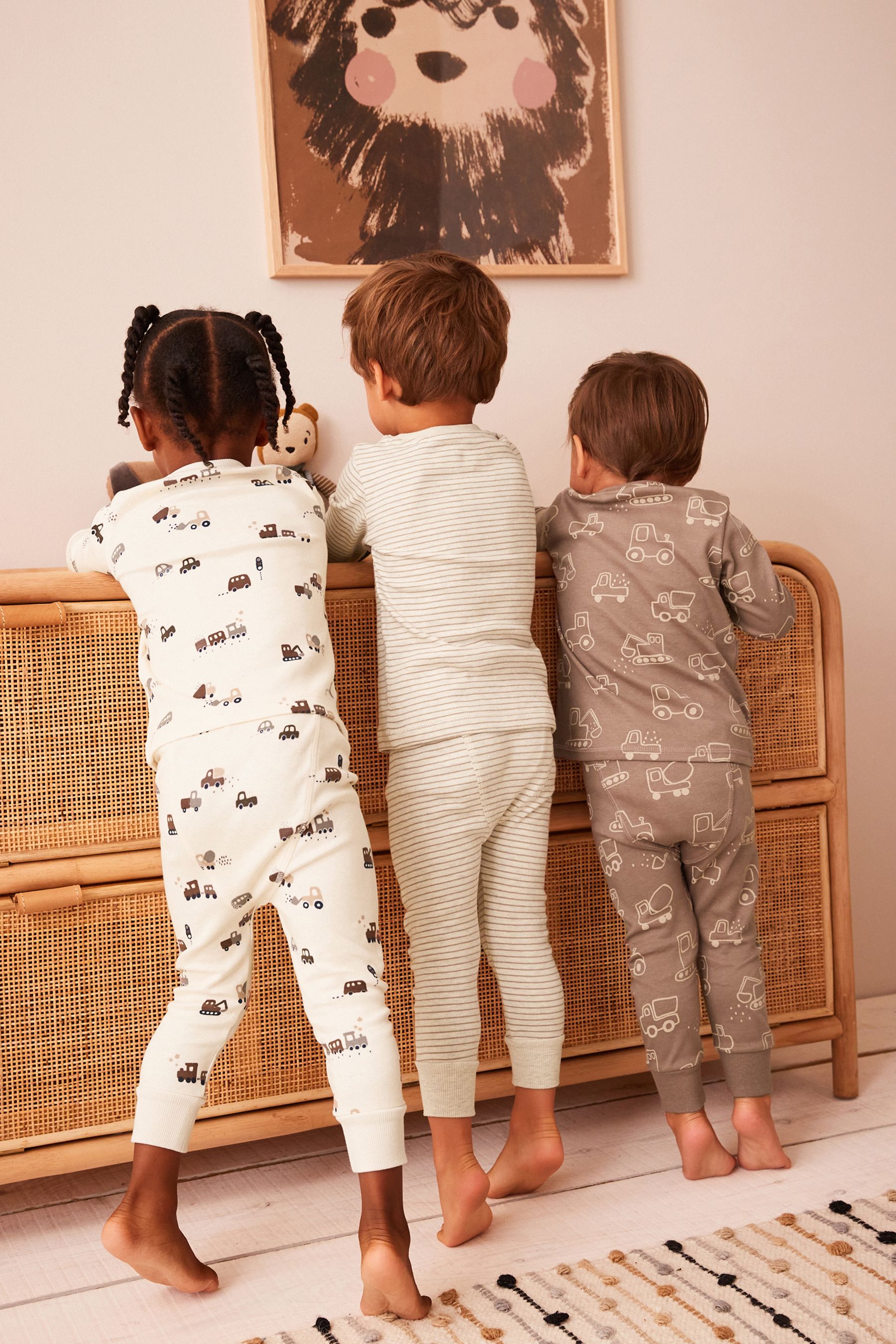 Buy Neutral Digger Long Sleeve 3 Pack Pyjamas Set (9mths6yrs) from